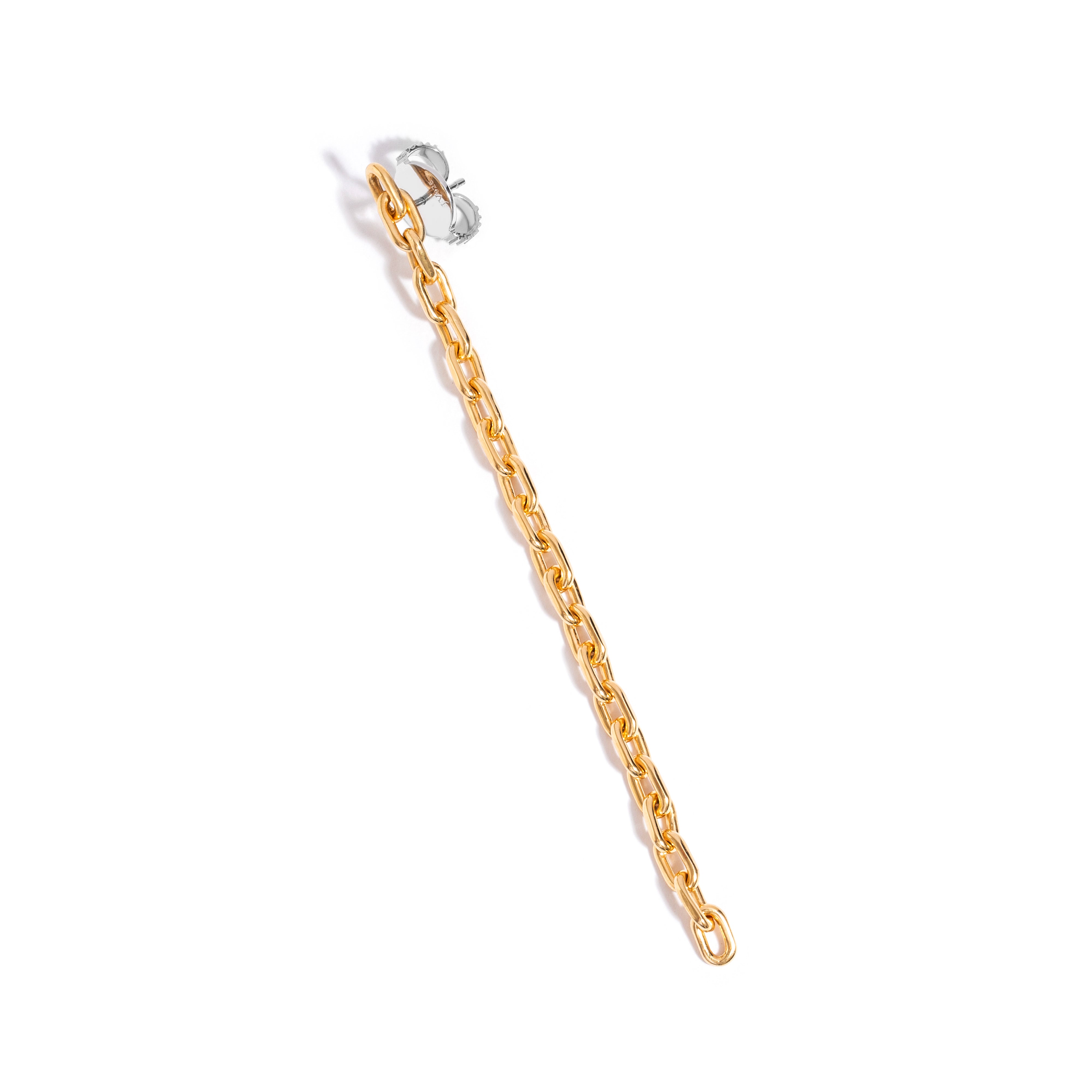 CHAIN LONG EARRING IN 18K YELLOW GOLD PLATED SILVER