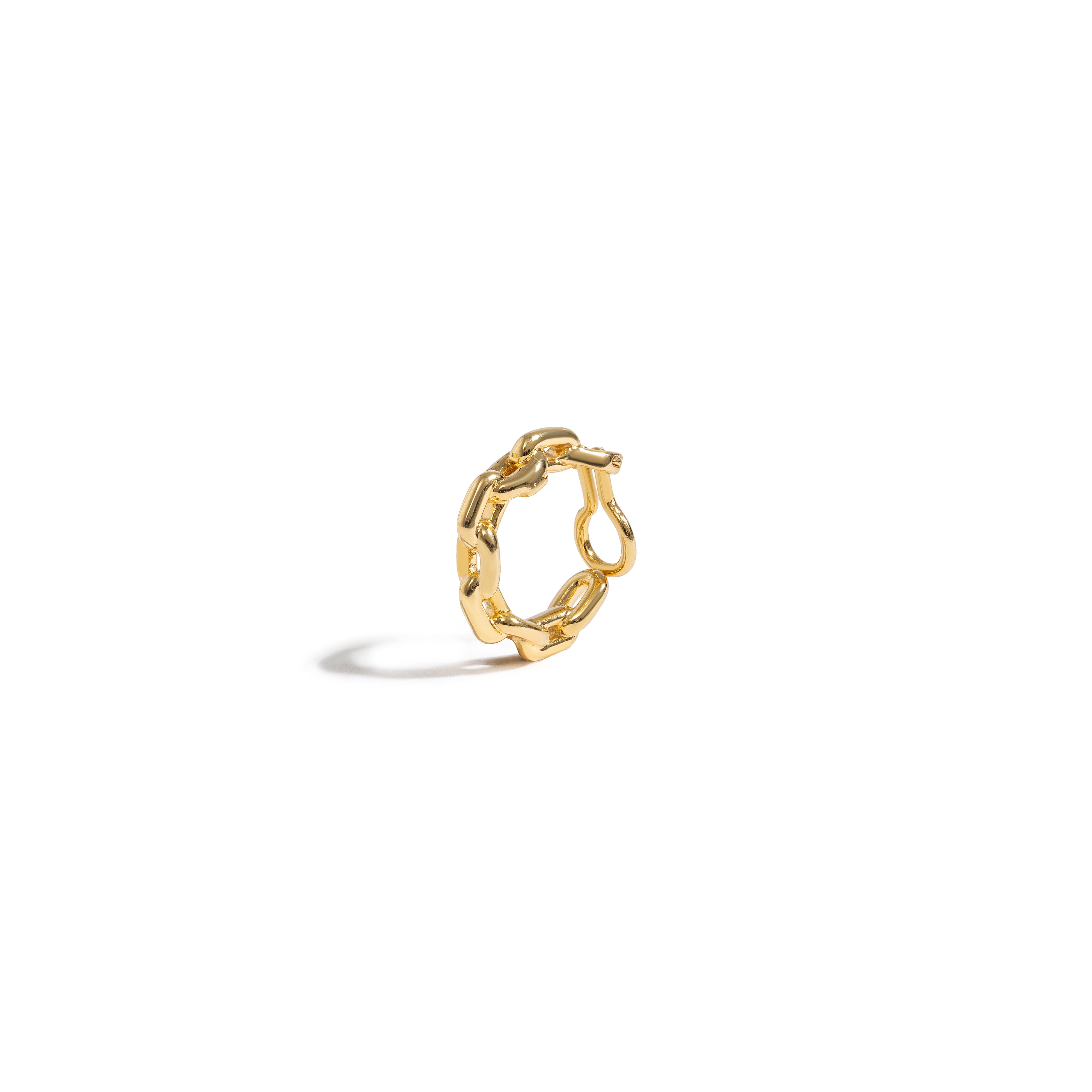 CHAIN EAR CUFF IN 18K YELLOW GOLD PLATED SILVER