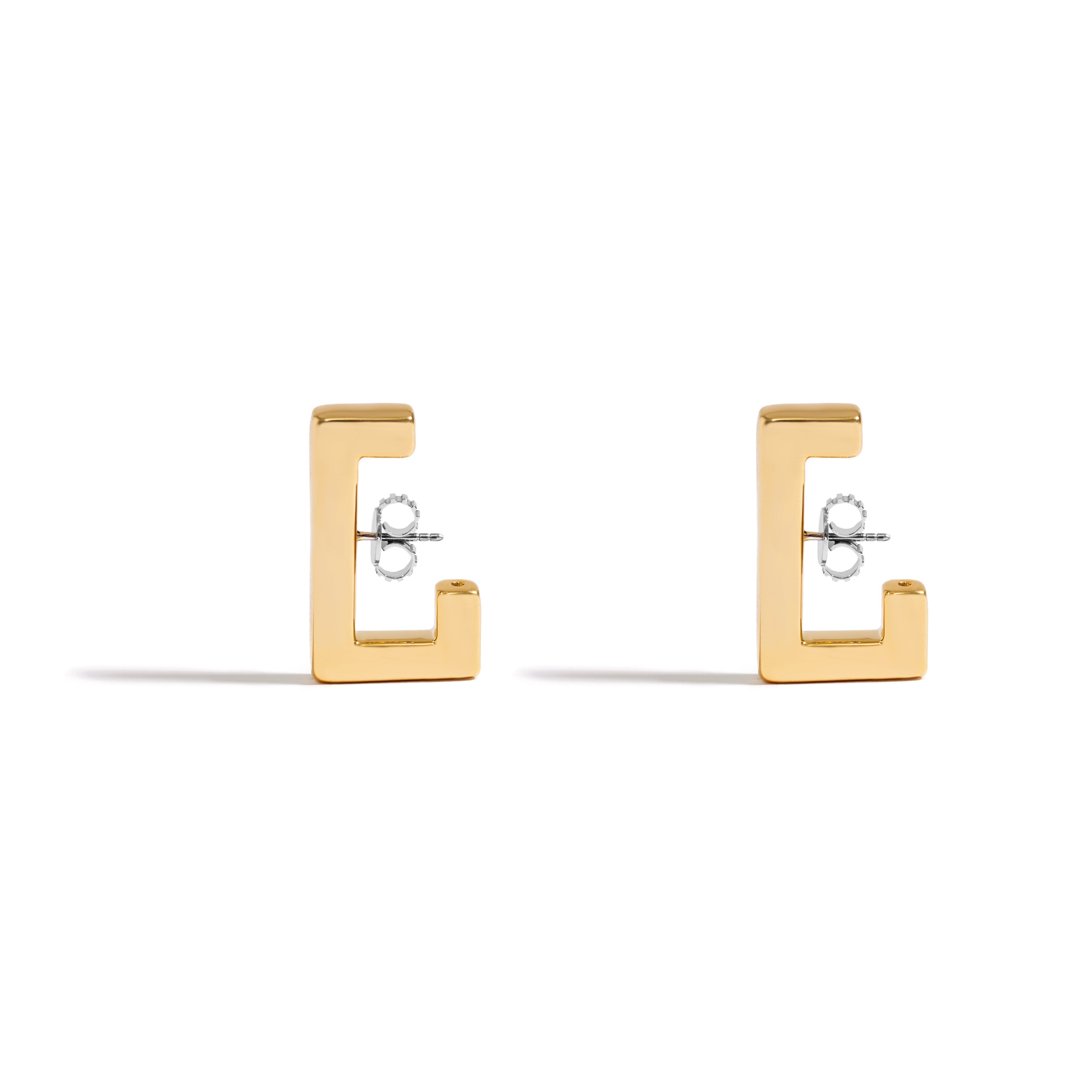 ROCK EAR HOOK IN 18K YELLOW GOLD PLATED SILVER