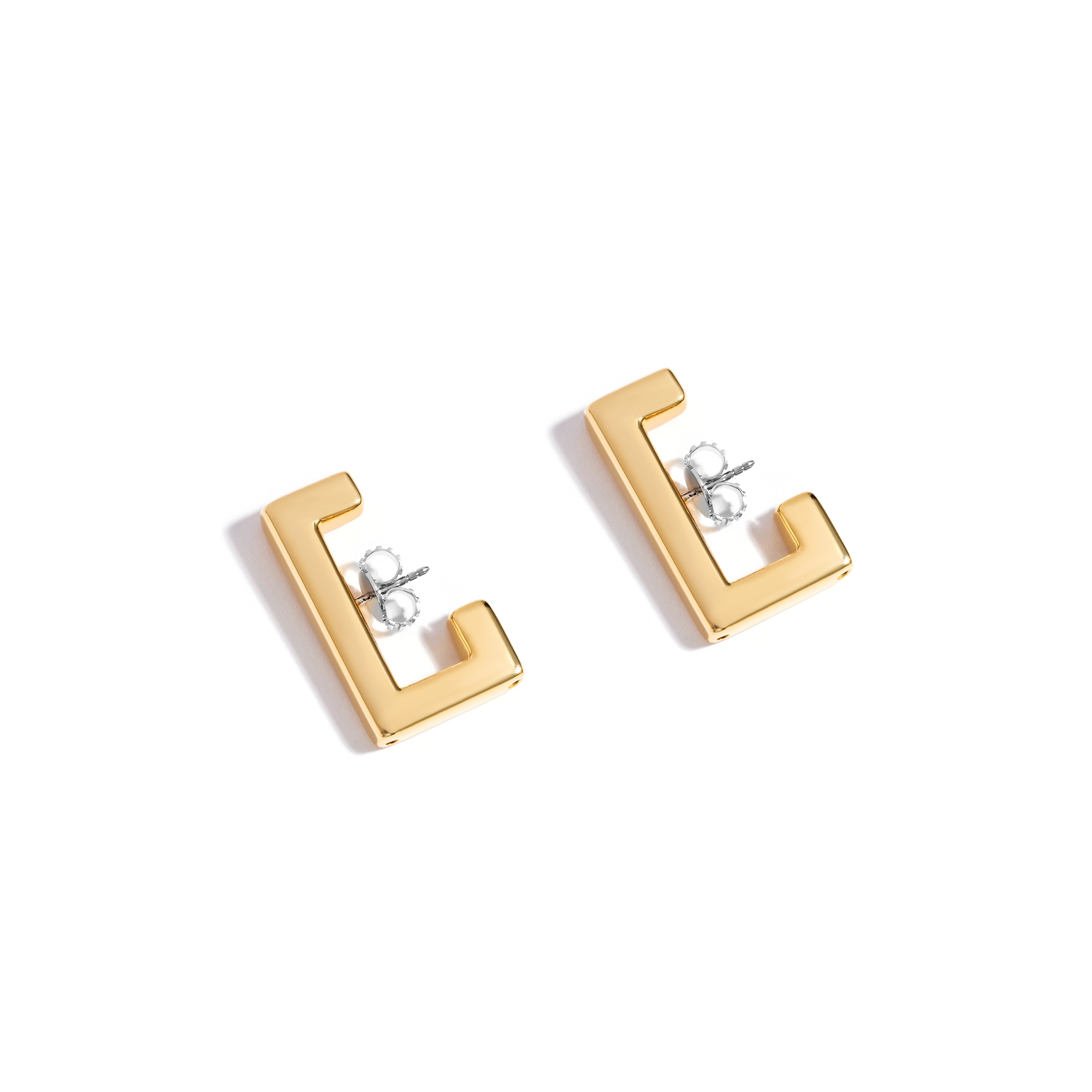 ROCK EAR HOOK IN 18K YELLOW GOLD PLATED SILVER