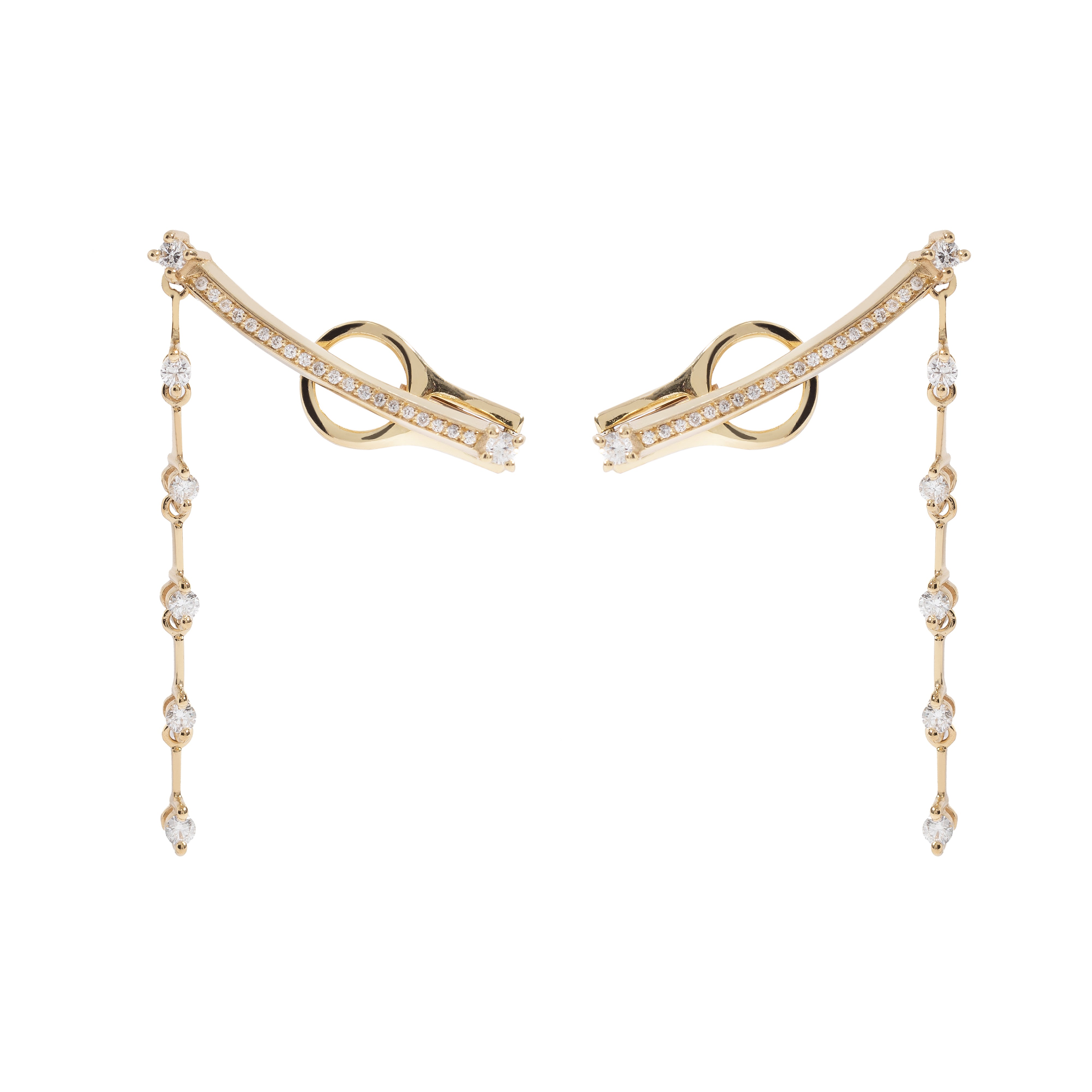 NEW VINTAGE EARRING IN 18K YELLOW GOLD WITH DIAMOND