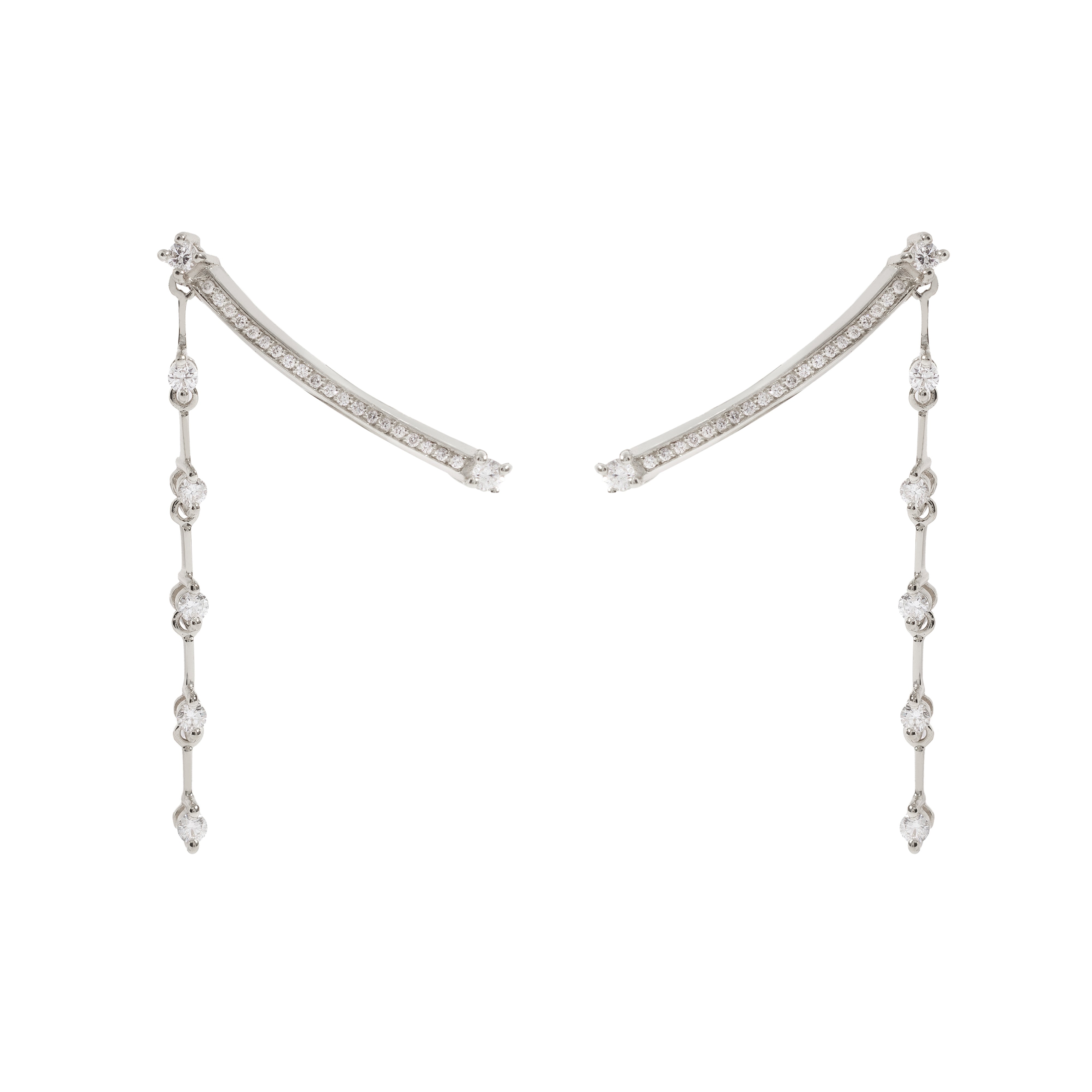 NEW VINTAGE EARRING IN 18K WHITE GOLD WITH DIAMOND