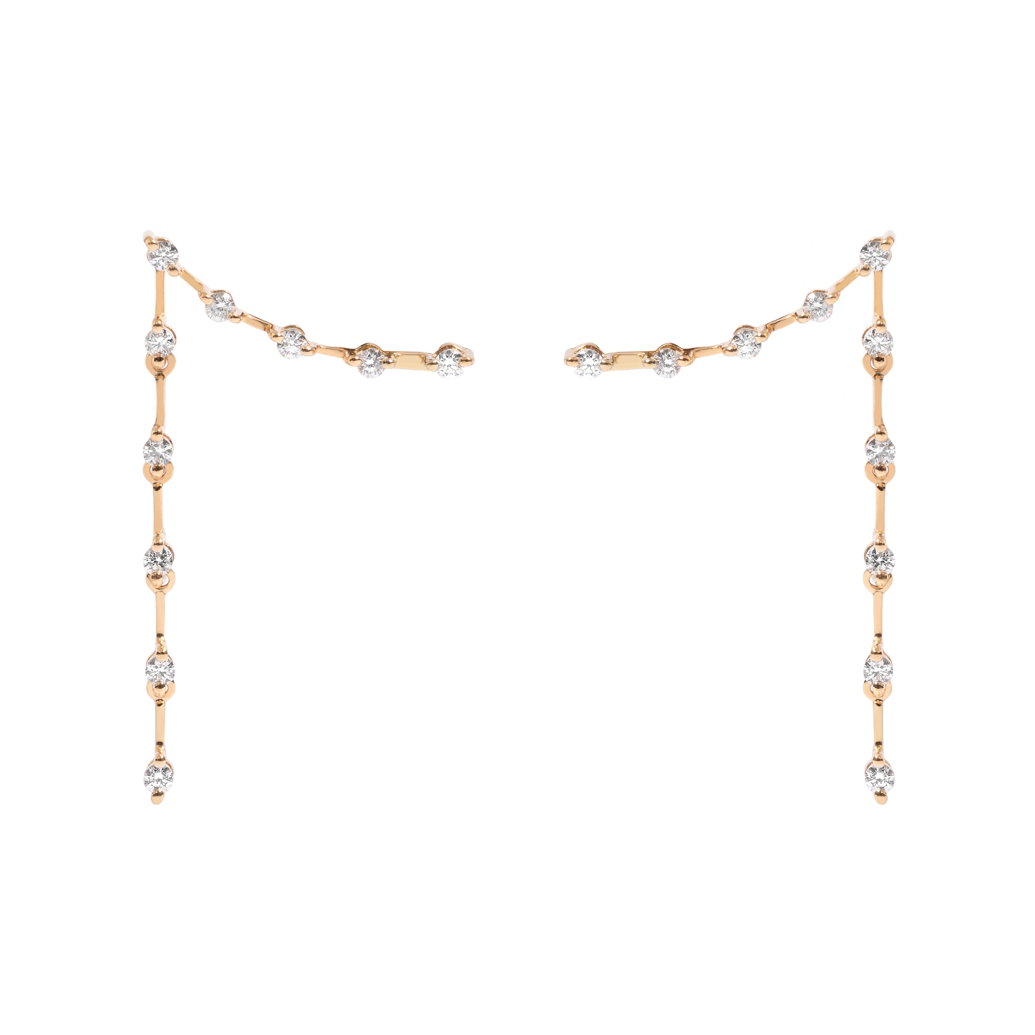 NEW VINTAGE DIAMOND EARRING IN 18K YELLOW GOLD WITH DIAMOND