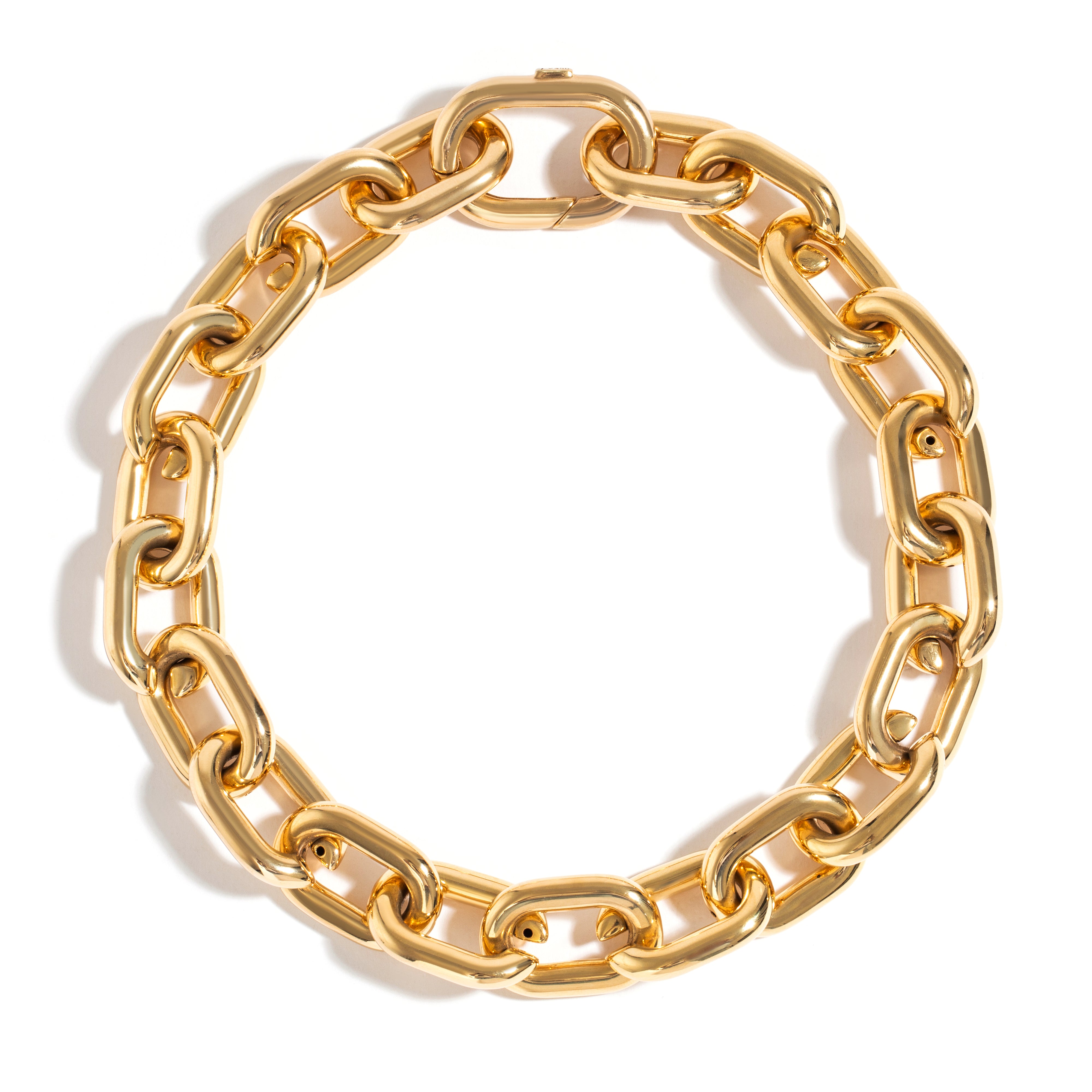 LARGE CHAIN NECKLACE IN 18K YELLOW GOLD PLATED SILVER