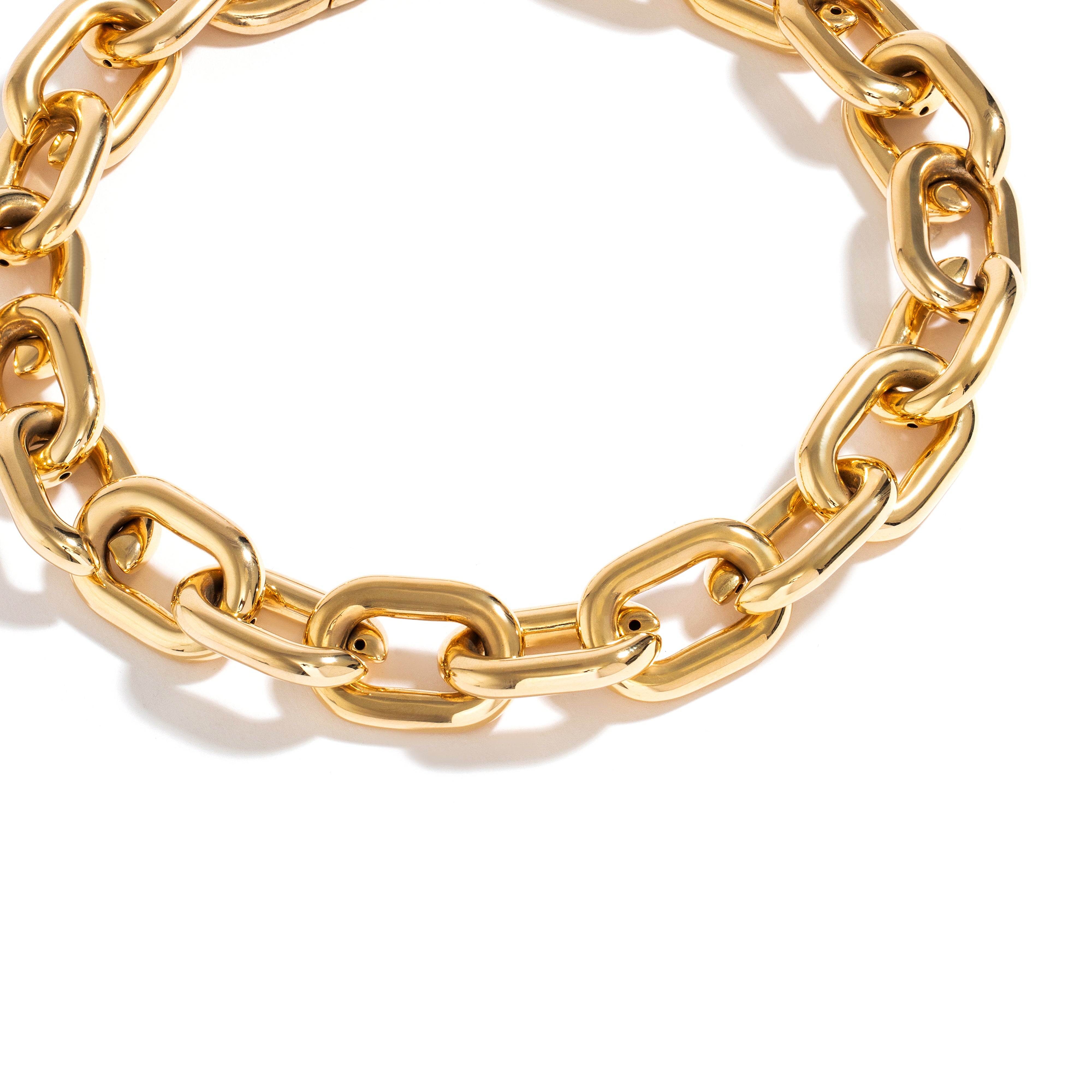 LARGE CHAIN NECKLACE IN 18K YELLOW GOLD PLATED SILVER