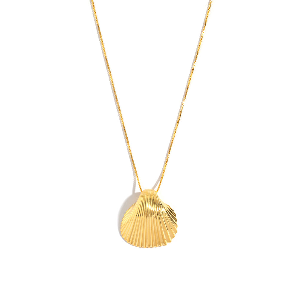 MARE SMALL SHELL NECKLACE IN 18K YELLOW GOLD PLATED SILVER