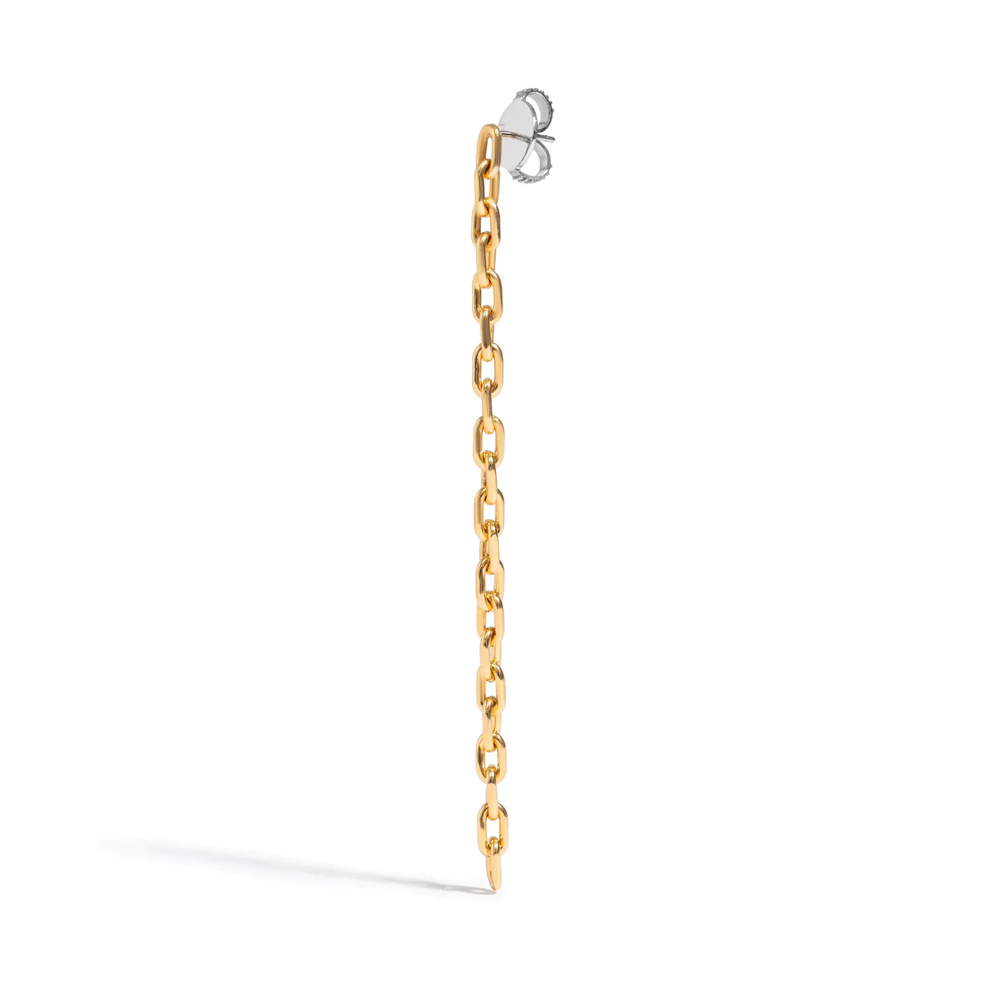 CHAIN LONG EARRING IN 18K YELLOW GOLD PLATED SILVER