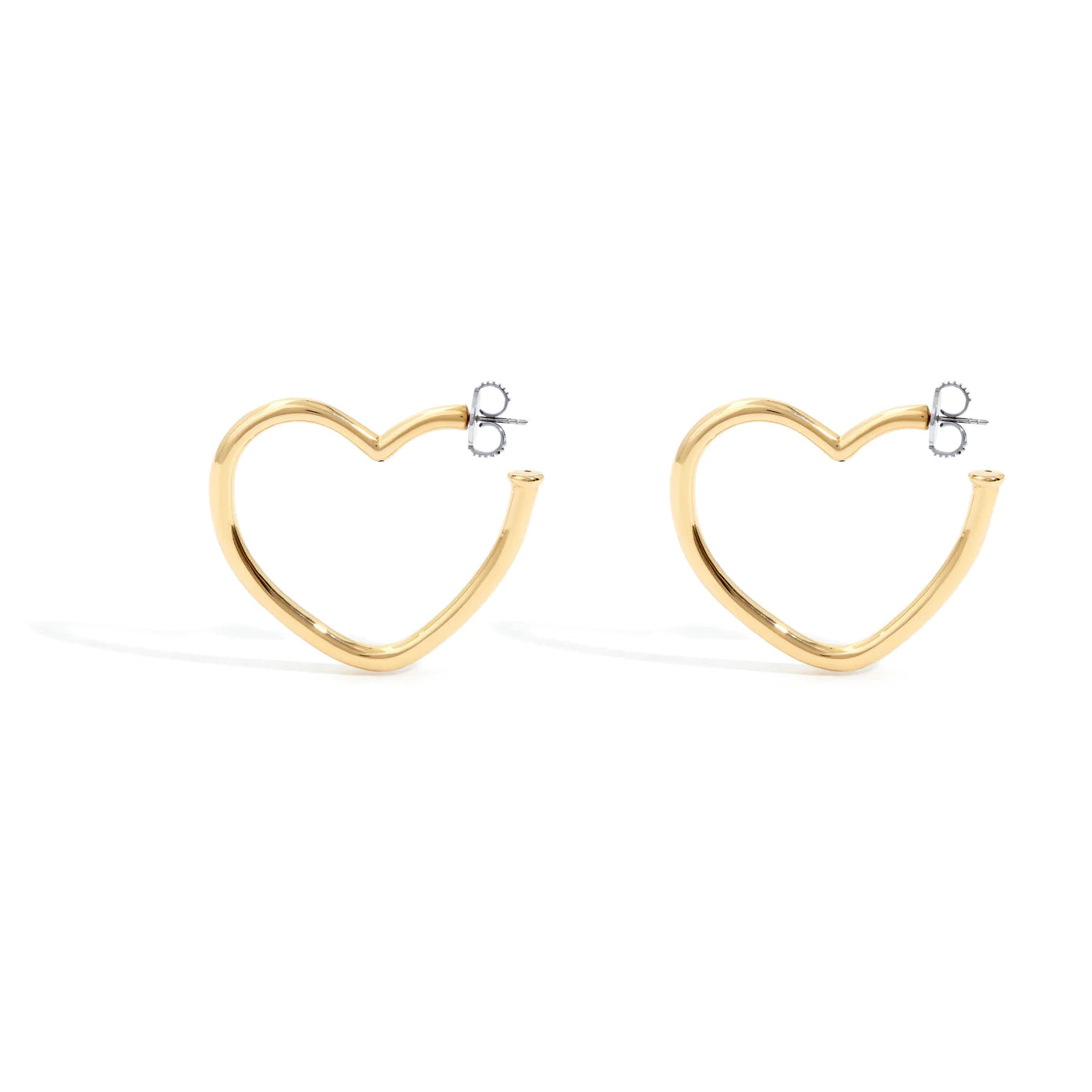 POP HEART HOOP EARRING IN 18K YELLOW GOLD PLATED SILVER