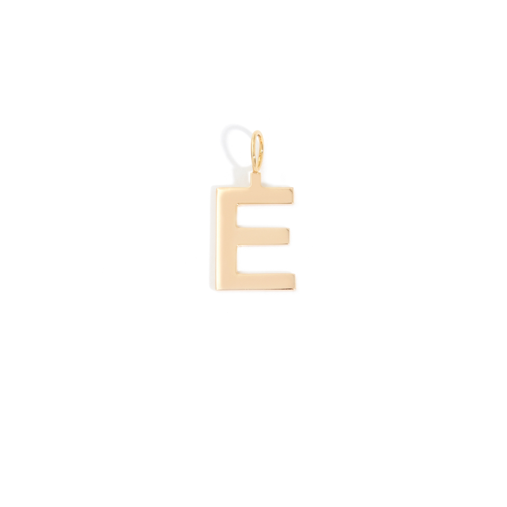 POP LARGE LETTER PENDANT IN 18K YELLOW GOLD PLATED SILVER