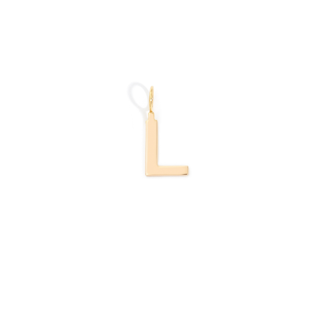 POP LARGE LETTER PENDANT IN 18K YELLOW GOLD PLATED SILVER