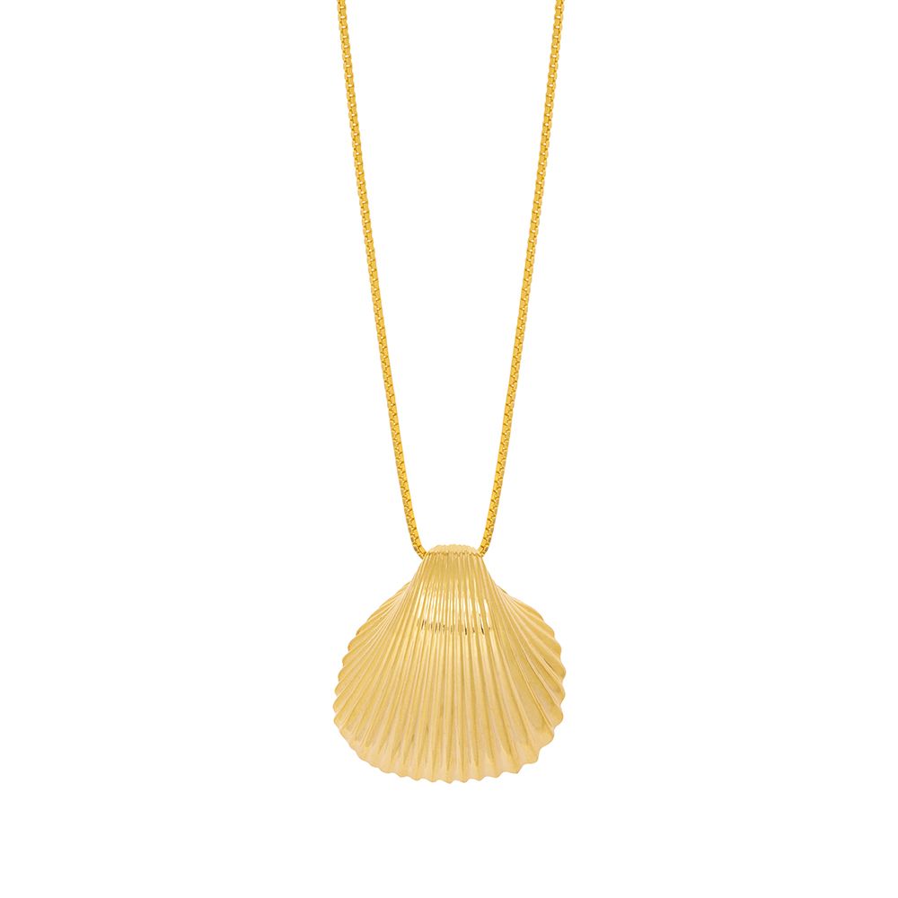 MARE MEDIUM SHELL NECKLACE IN 18K YELLOW GOLD PLATED SILVER
