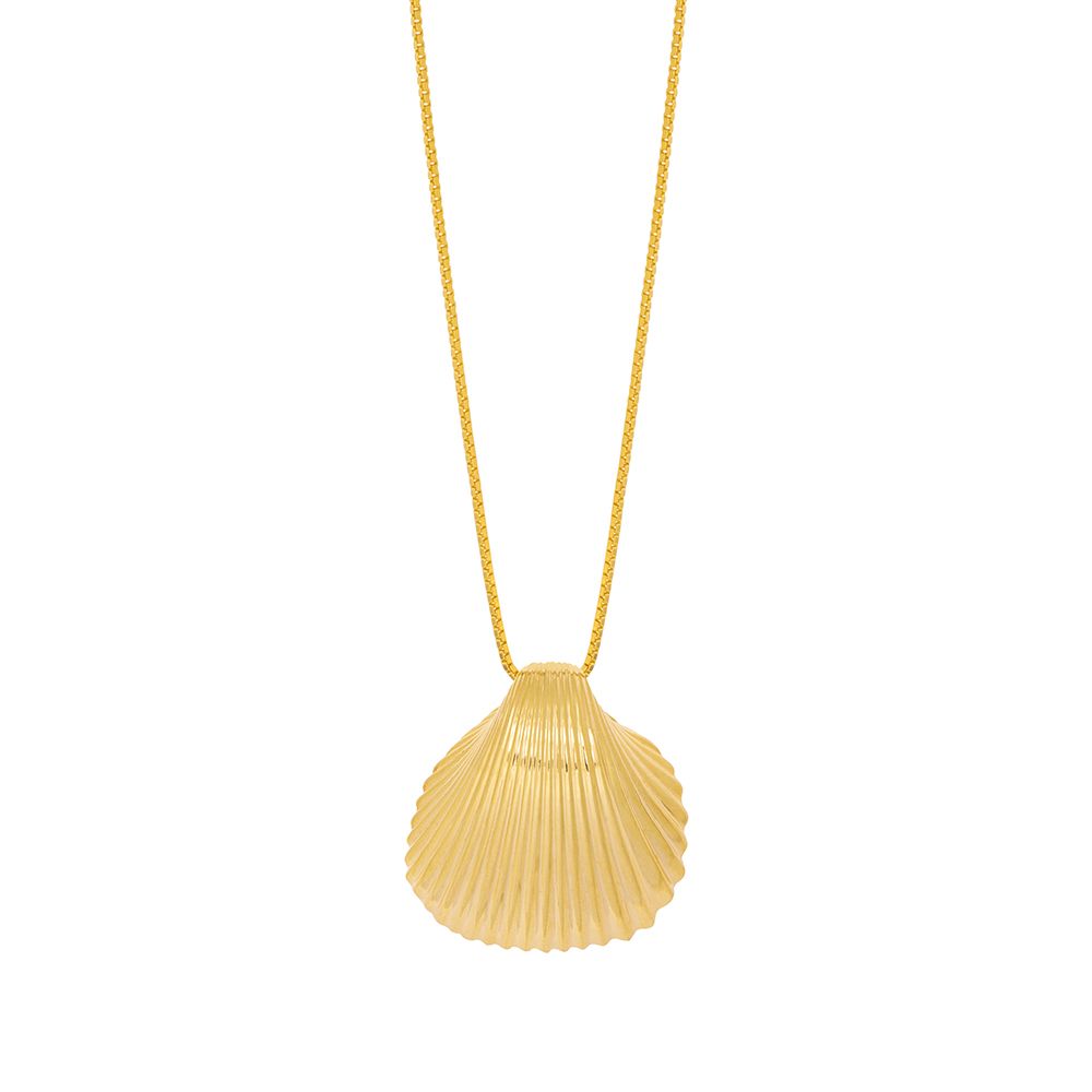 MARE MEDIUM SHELL NECKLACE IN 18K YELLOW GOLD PLATED SILVER