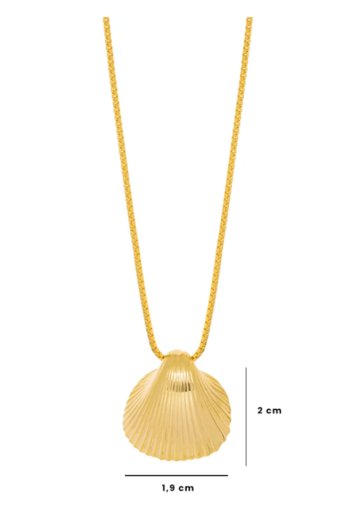 MARE SMALL SHELL NECKLACE IN 18K YELLOW GOLD PLATED SILVER