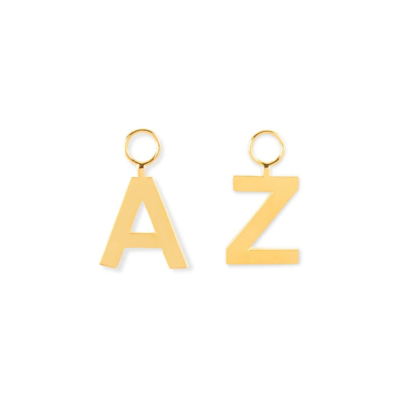 POP SMALL LETTER PENDANT IN 18K YELLOW GOLD PLATED SILVER