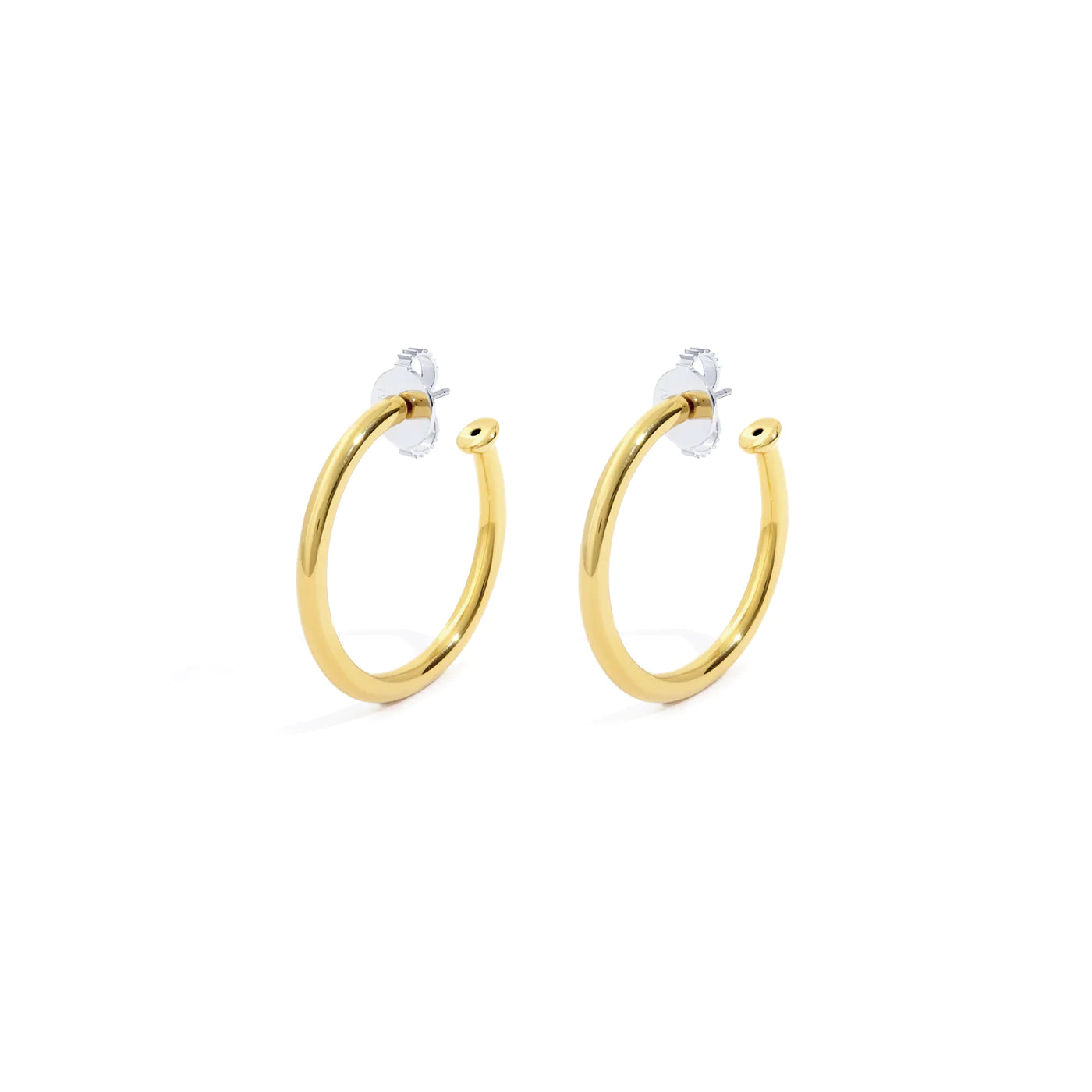 POP SMALL HOOP EARRING IN 18K YELLOW GOLD PLATED SILVER