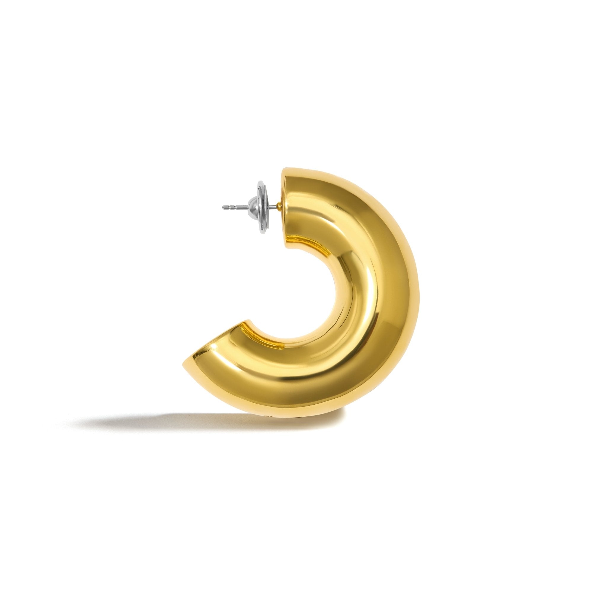 BOLD MAXI HOOP EARRING | 18K YELLOW GOLD PLATED SILVER