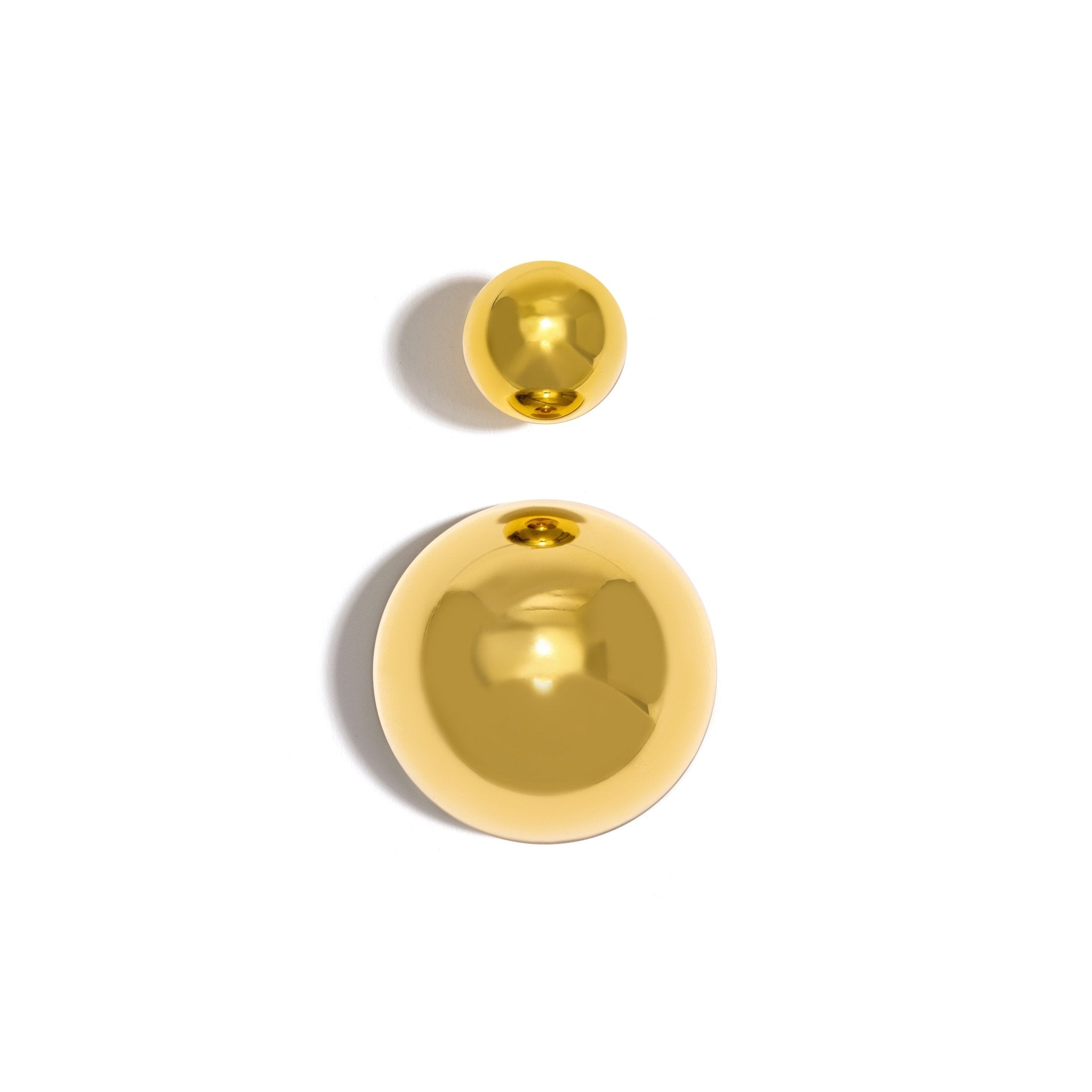 BOLD MAXI DUO EARRING | 18K YELLOW GOLD PLATED SILVER