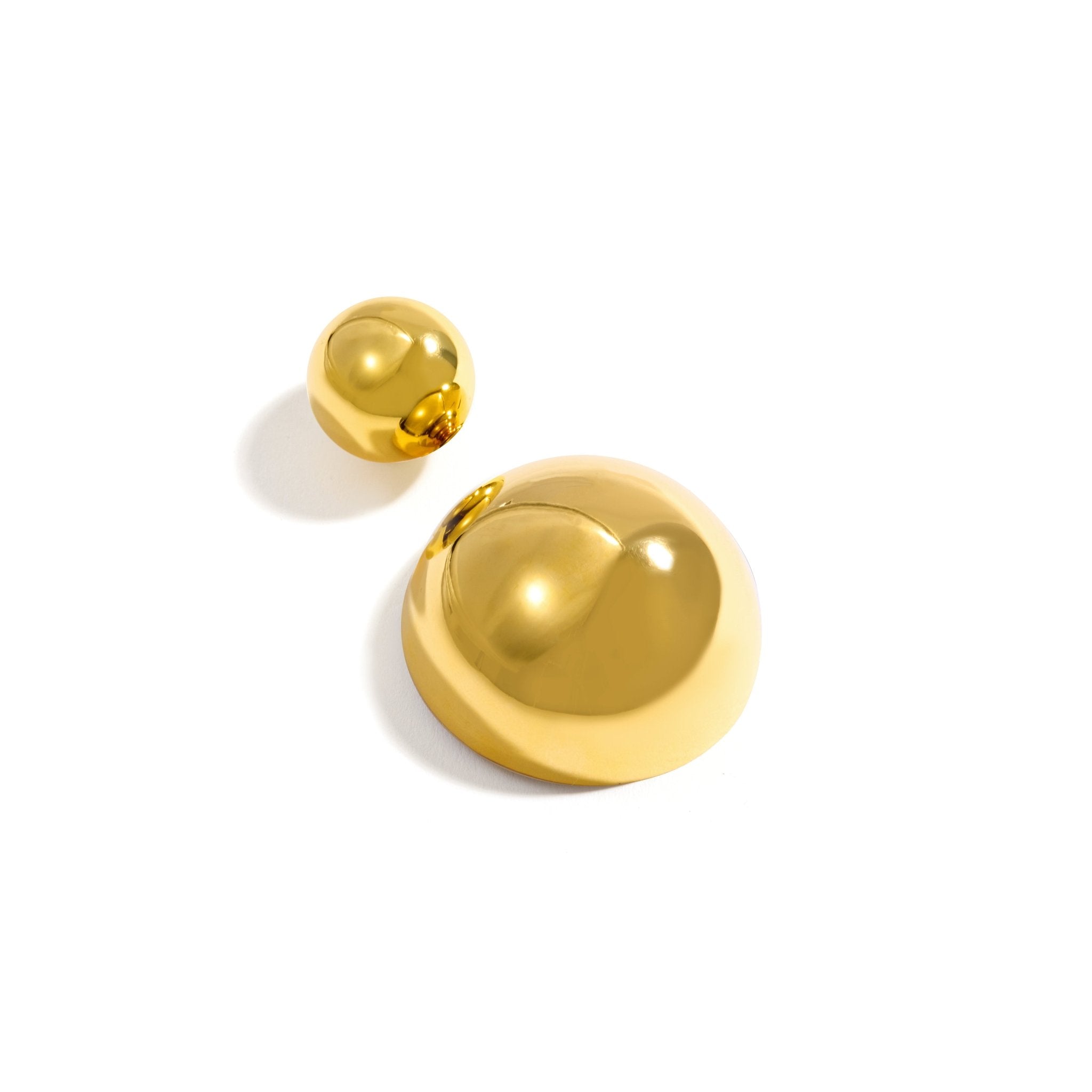 BOLD MAXI DUO EARRING | 18K YELLOW GOLD PLATED SILVER