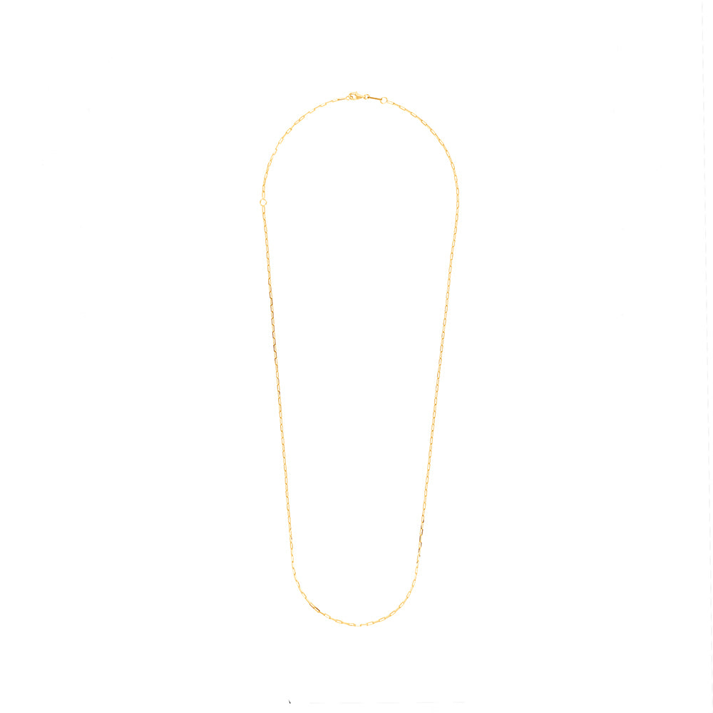 POP THIN LONG CHAIN NECKLACE IN 18K YELLOW GOLD PLATED SILVER