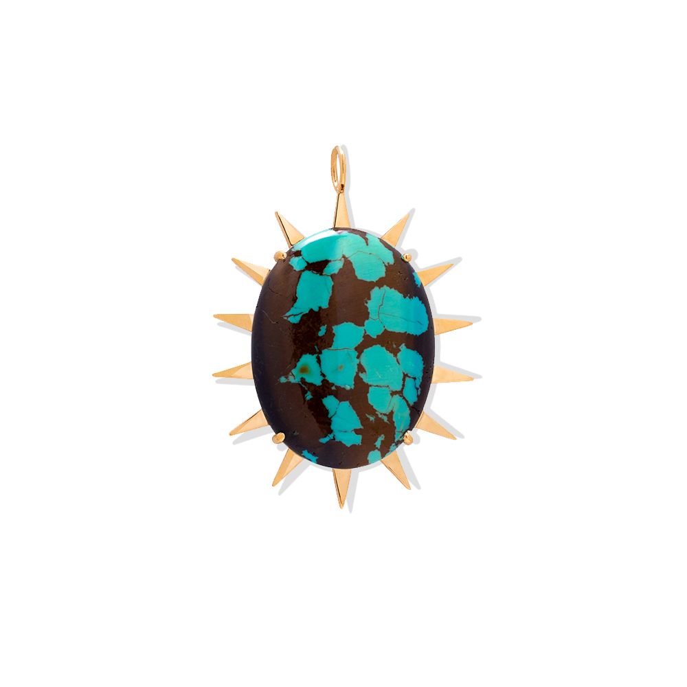 DOLCE PENDANT IN 18K YELLOW GOLD WITH TURQUOISE