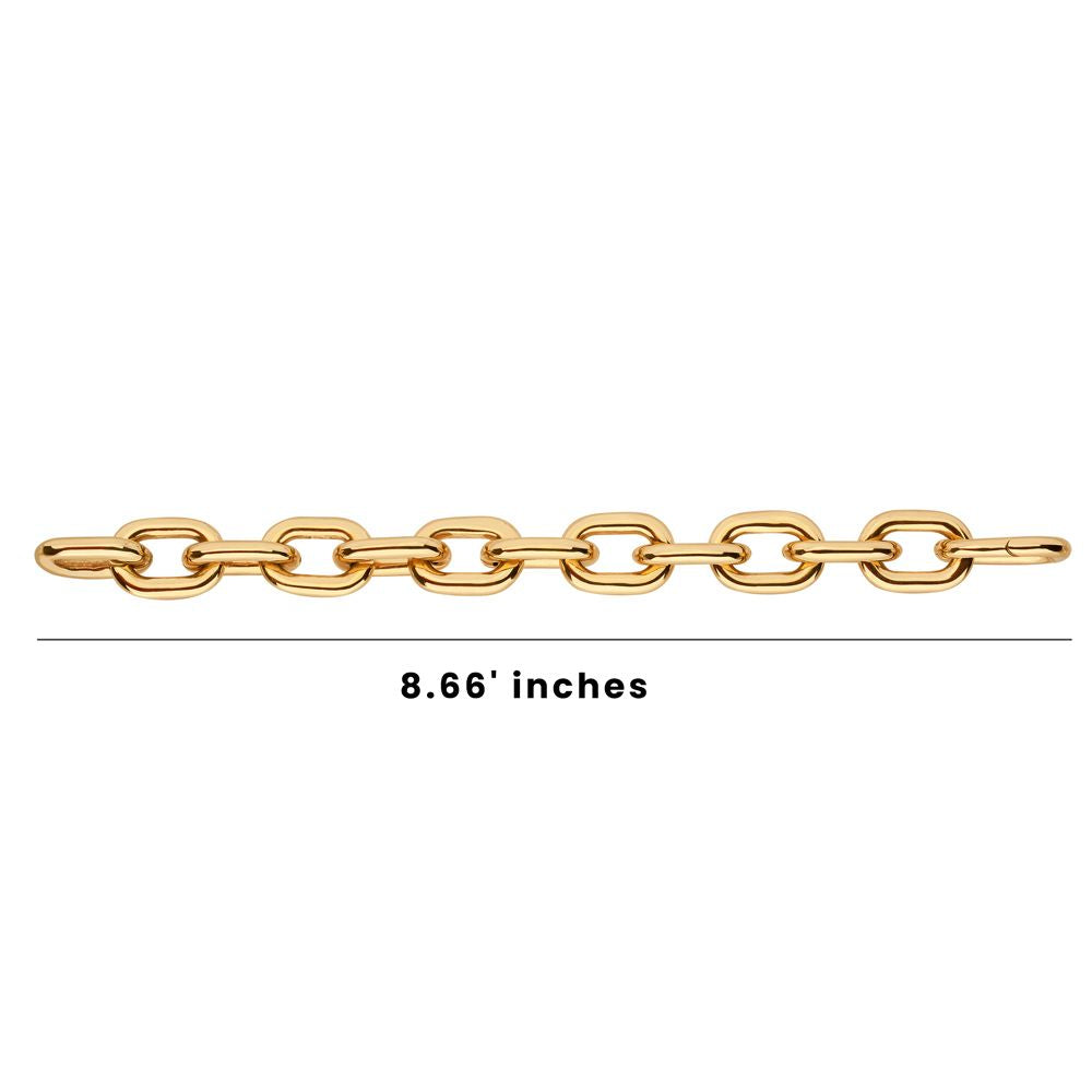 SMALL CHAIN BRACELET IN 18K YELLOW GOLD PLATED SILVER