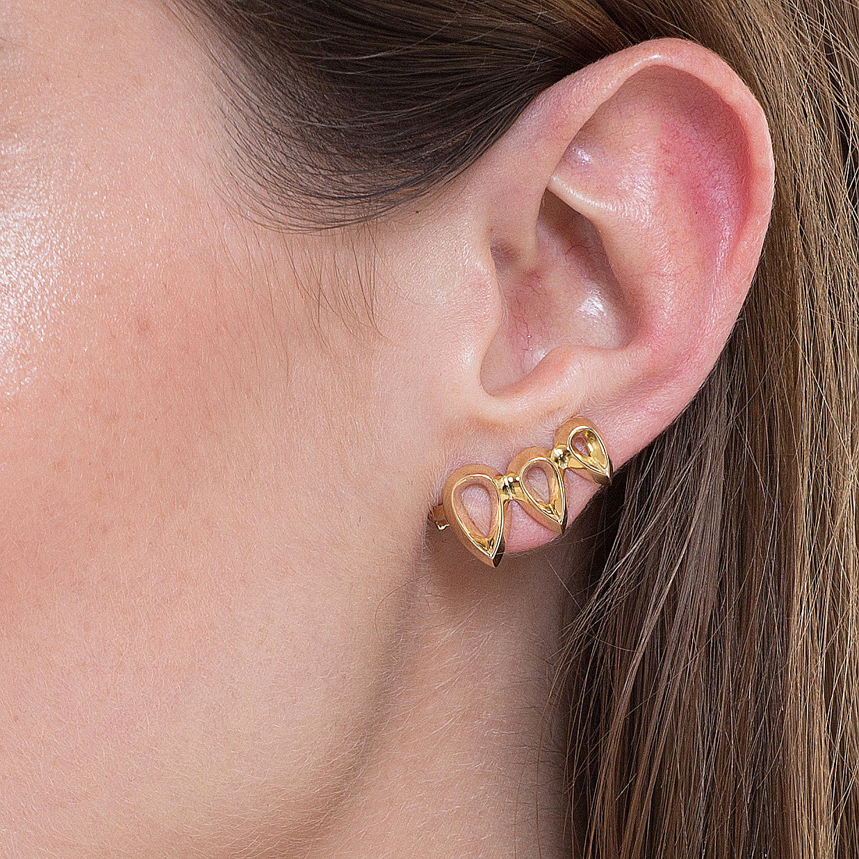 DROP COMET EARRING IN 18K YELLOW GOLD