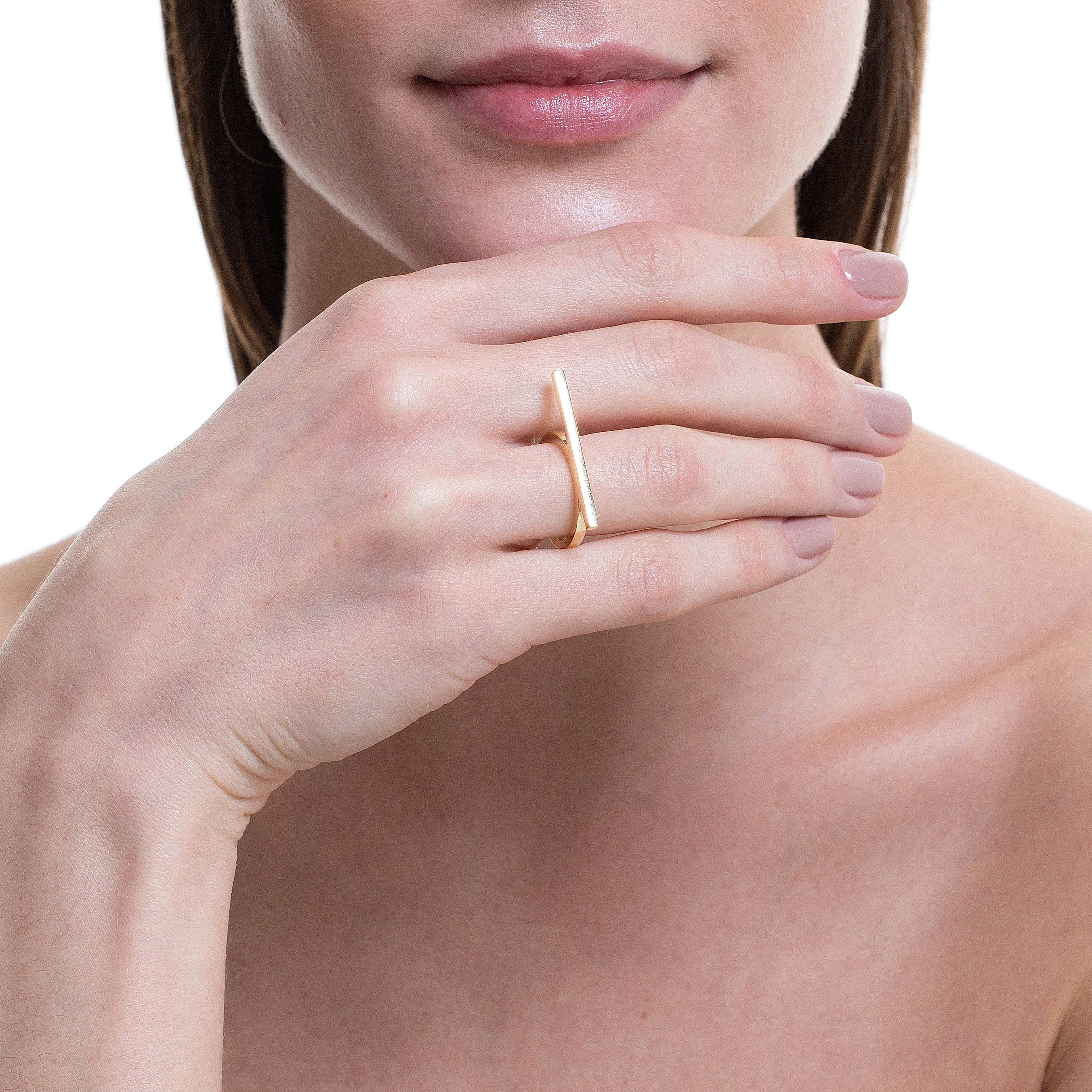 LINE RING IN 18K YELLOW GOLD