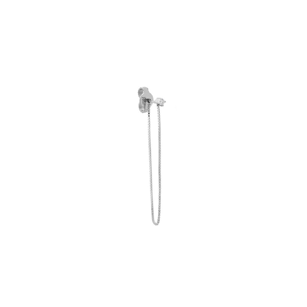 SINGLE CELEBRATE PLUS EARRING IN 18K WHITE GOLD WITH DIAMOND