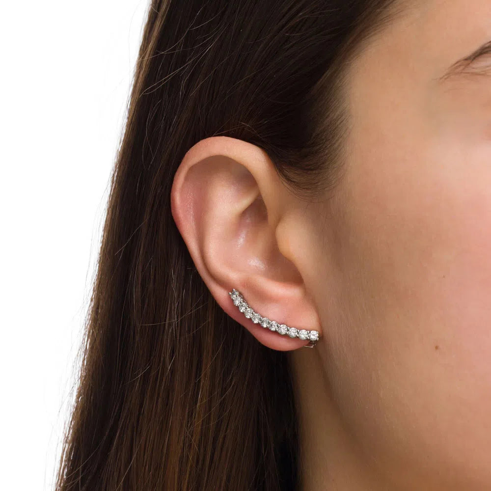 UNIVERSE COMET EARRING IN 18K WHITE GOLD WITH DIAMOND