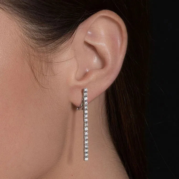 VOYEUR MEDIUM EARRING IN 18K WHITE GOLD WITH DIAMOND