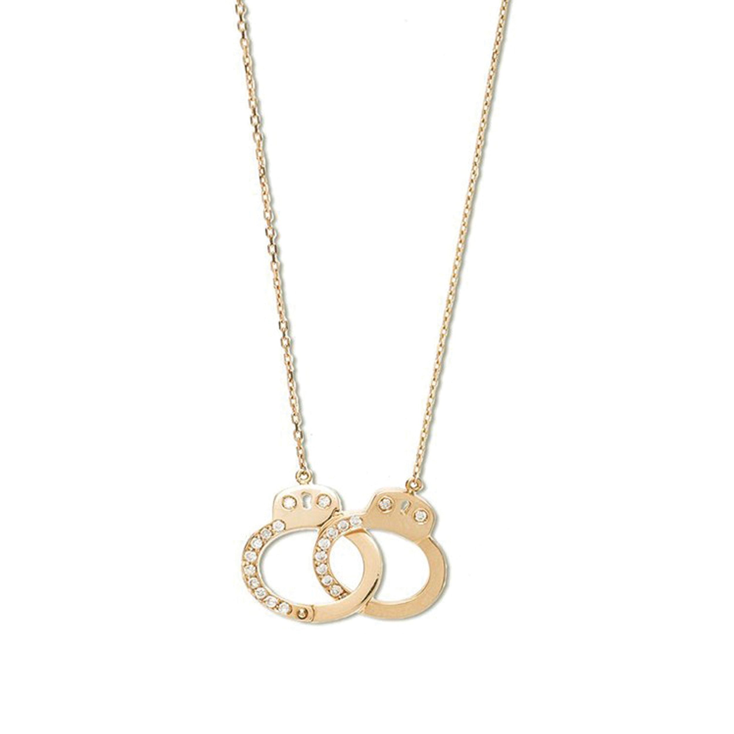 HANDCUFF NECKLACE IN 18K YELLOW GOLD WITH DIAMOND