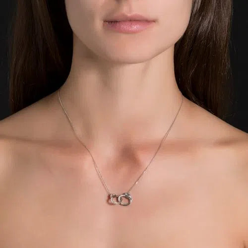 HANDCUFF NECKLACE IN 18K YELLOW GOLD WITH DIAMOND