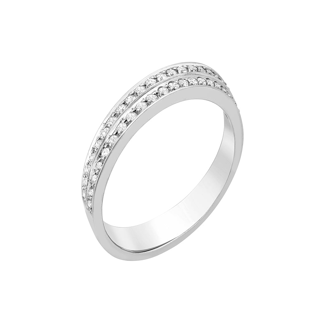 DECO RING IN 18 WHITE GOLD WITH DIAMOND