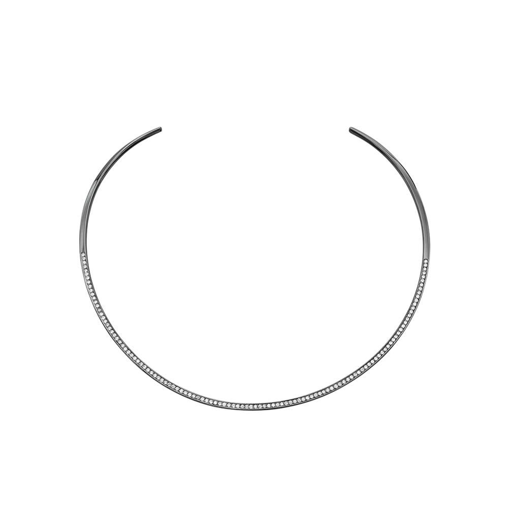 Hoop Llb Diamond Necklace With 18K White Gold Black Rhodium With Llb Diamonds 1,09Ct
