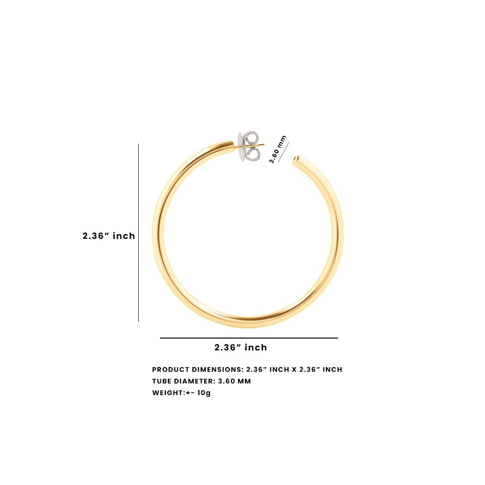 POP MEDIUM HOOP EARRING IN 18K YELLOW GOLD PLATED SILVER