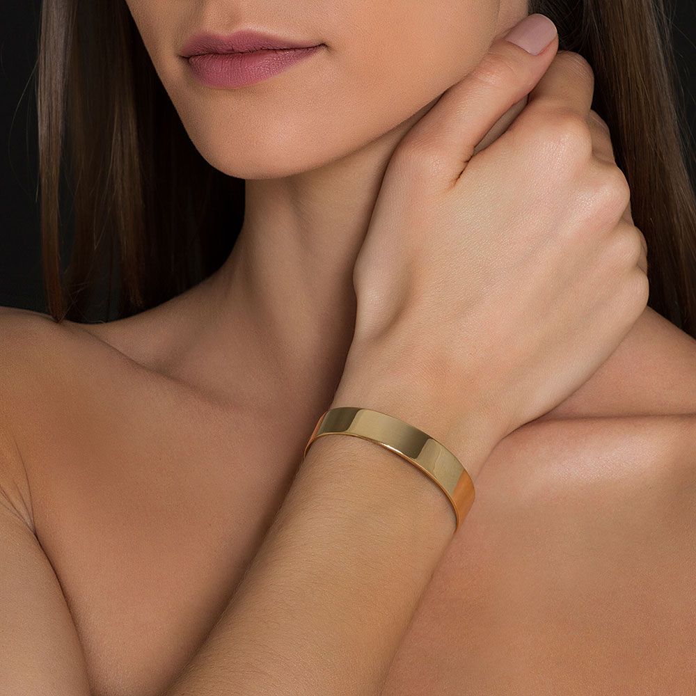 RIVIERA THIN BRACELET IN 18K YELLOW GOLD PLATED SILVER