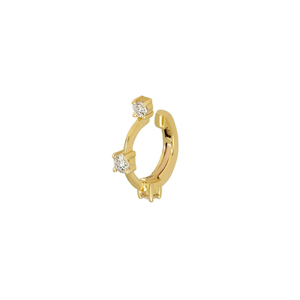 SAPPHIRE EAR CUFF IN 18K YELLOW GOLD WITH DIAMOND
