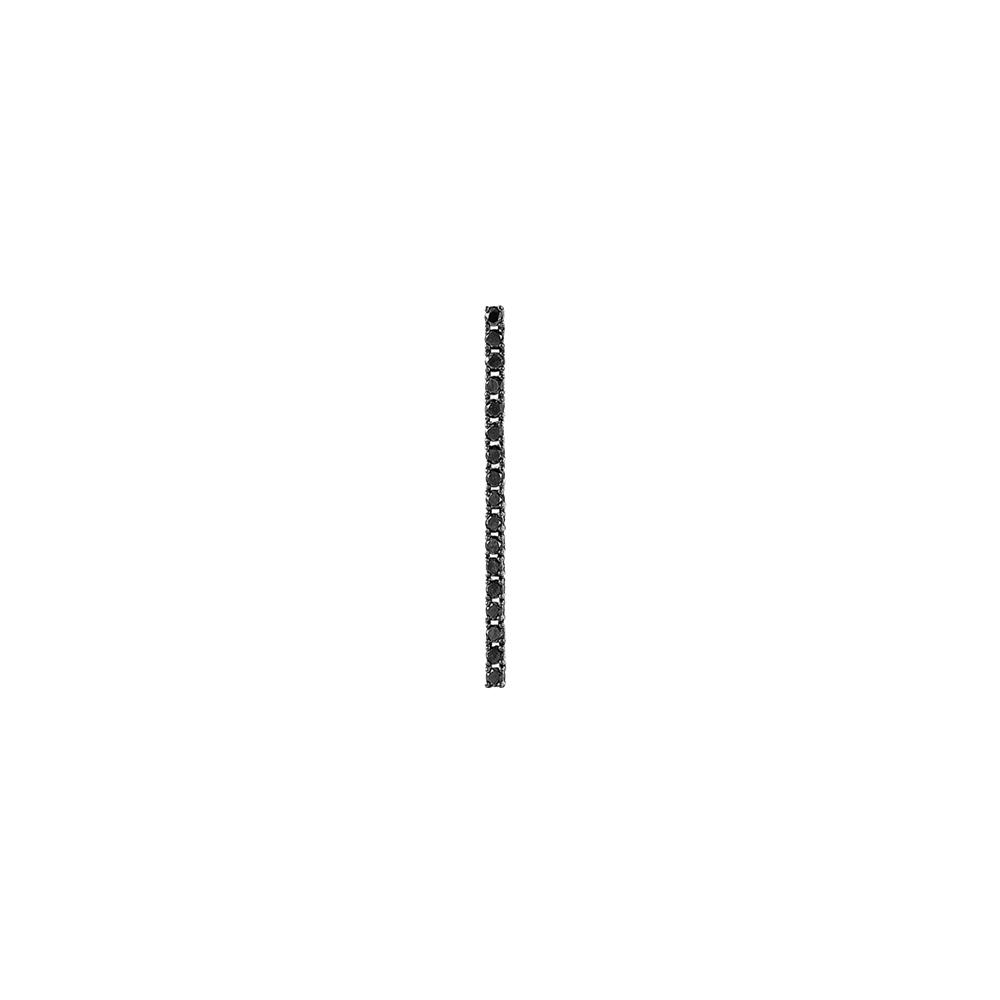 Voyeur Medium Earring With 18K White Gold With Black Rhodium And Black Diamonds