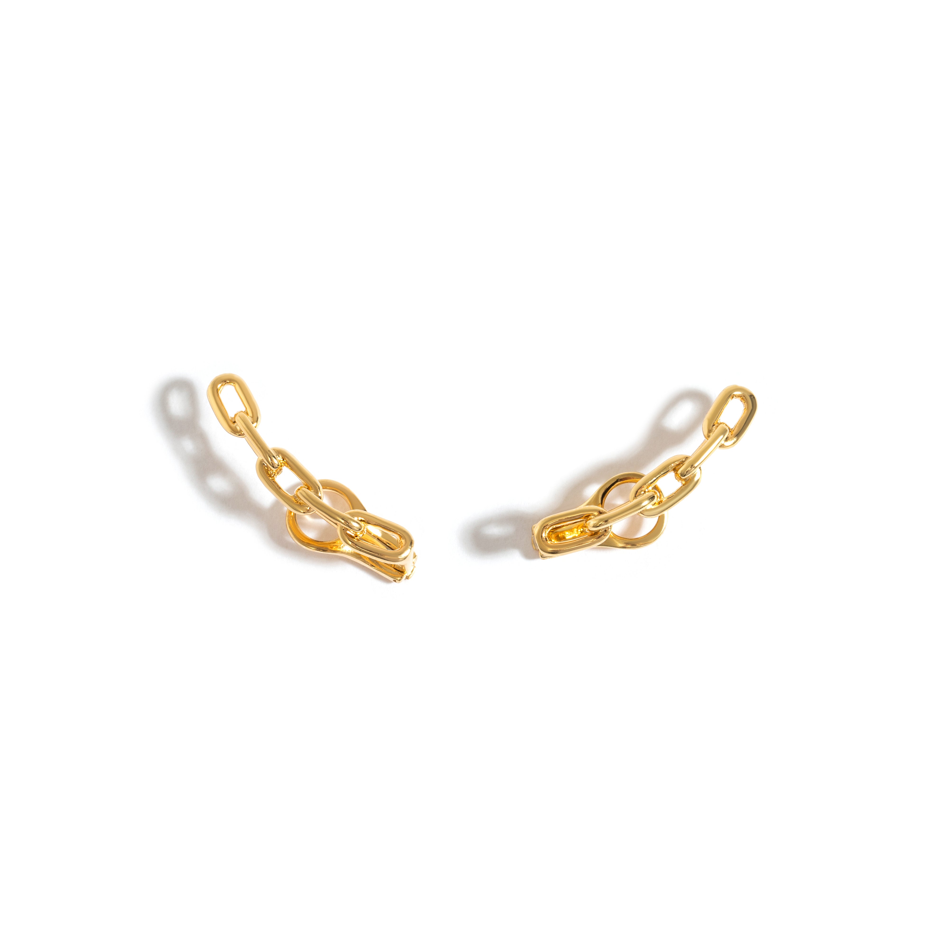 CHAIN COMET EARRING IN 18K YELLOW GOLD PLATED SILVER