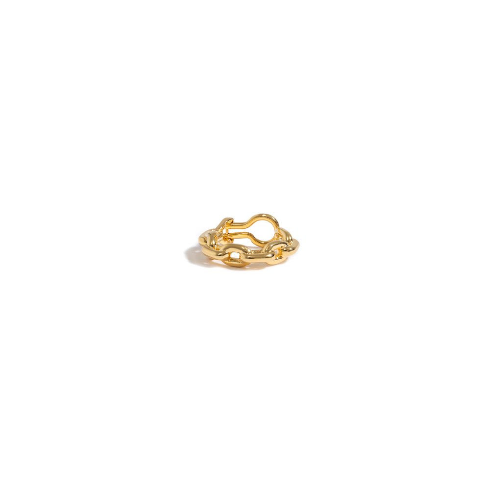 CHAIN EAR CUFF IN 18K YELLOW GOLD PLATED SILVER