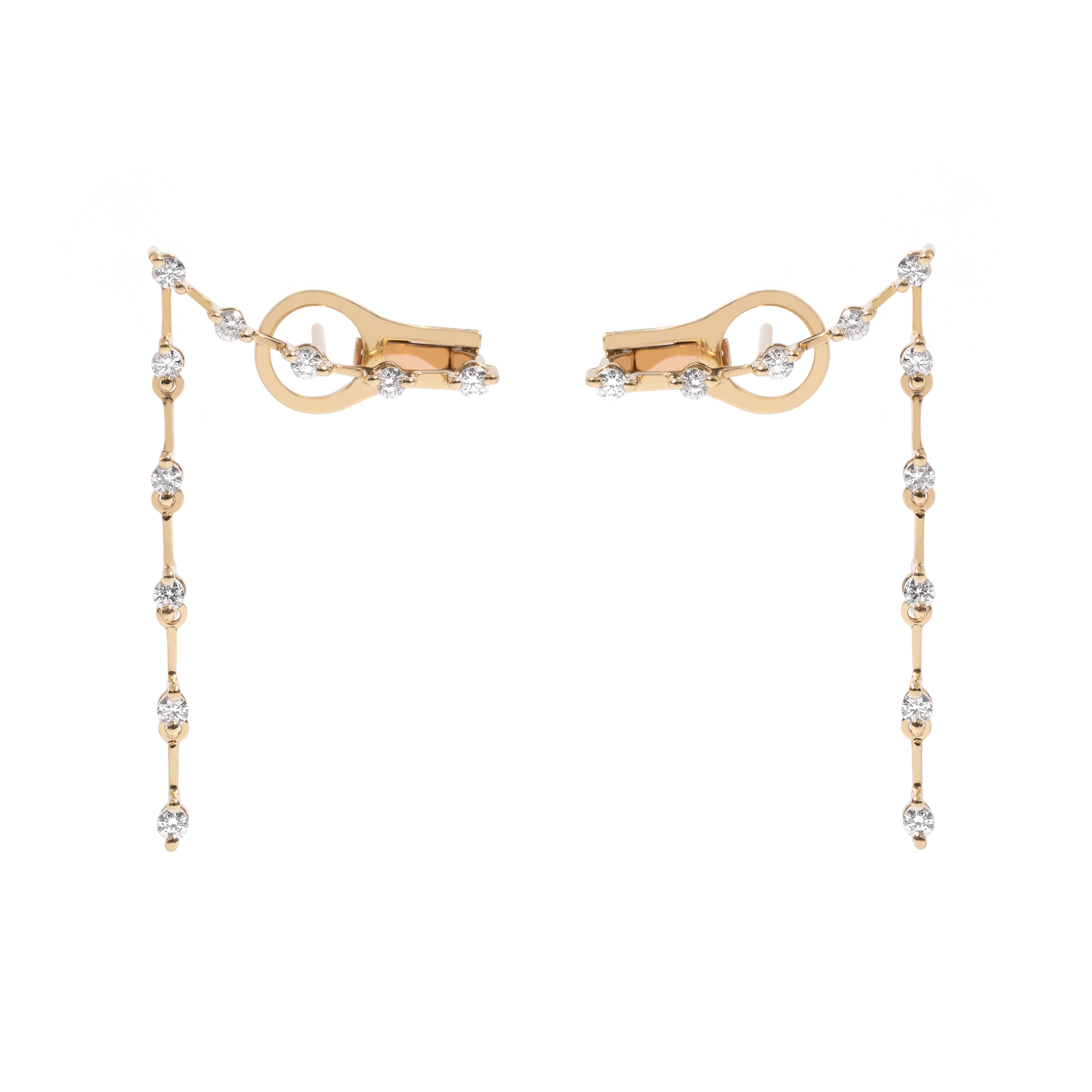 NEW VINTAGE DIAMOND EARRING IN 18K YELLOW GOLD WITH DIAMOND