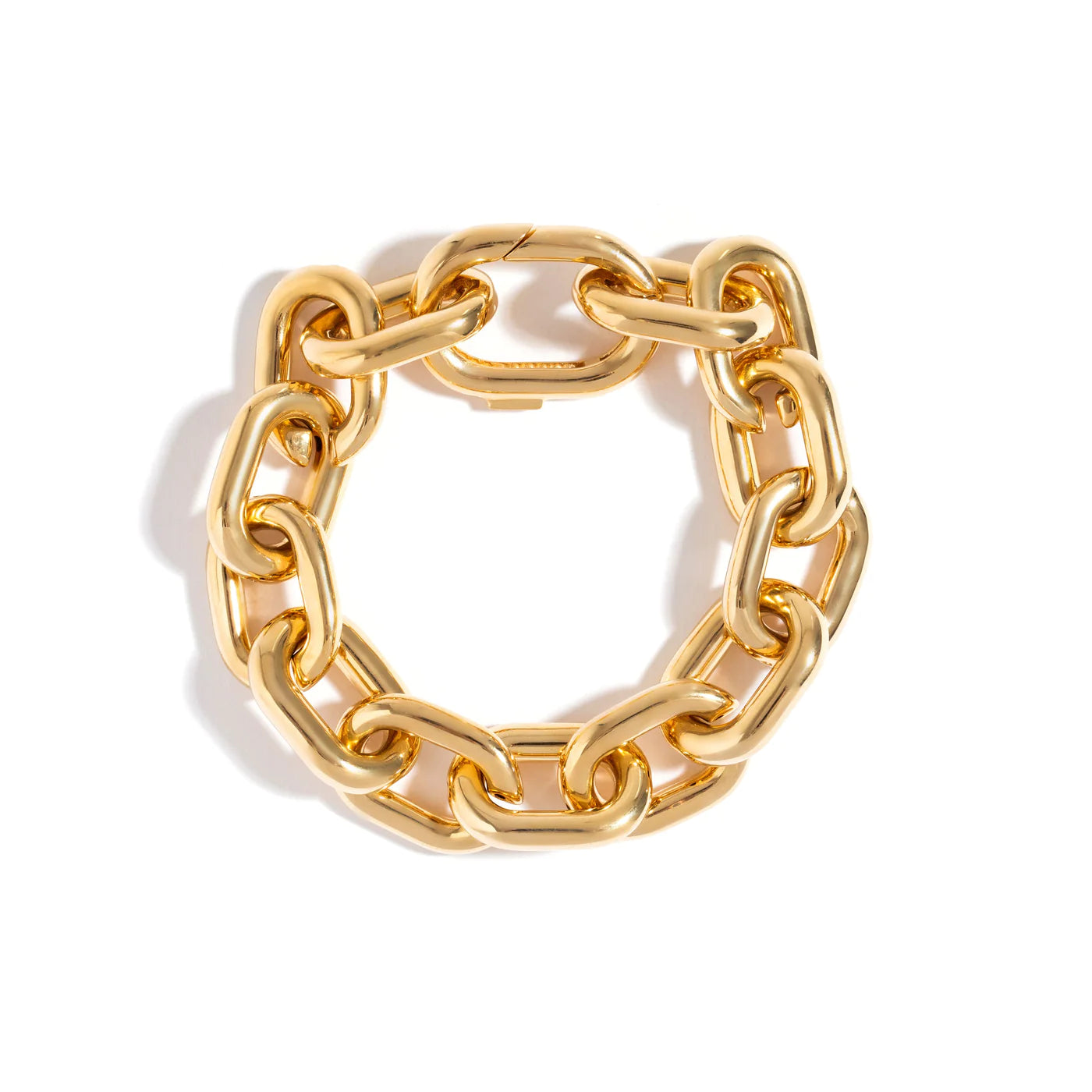 SMALL CHAIN BRACELET IN 18K YELLOW GOLD PLATED SILVER