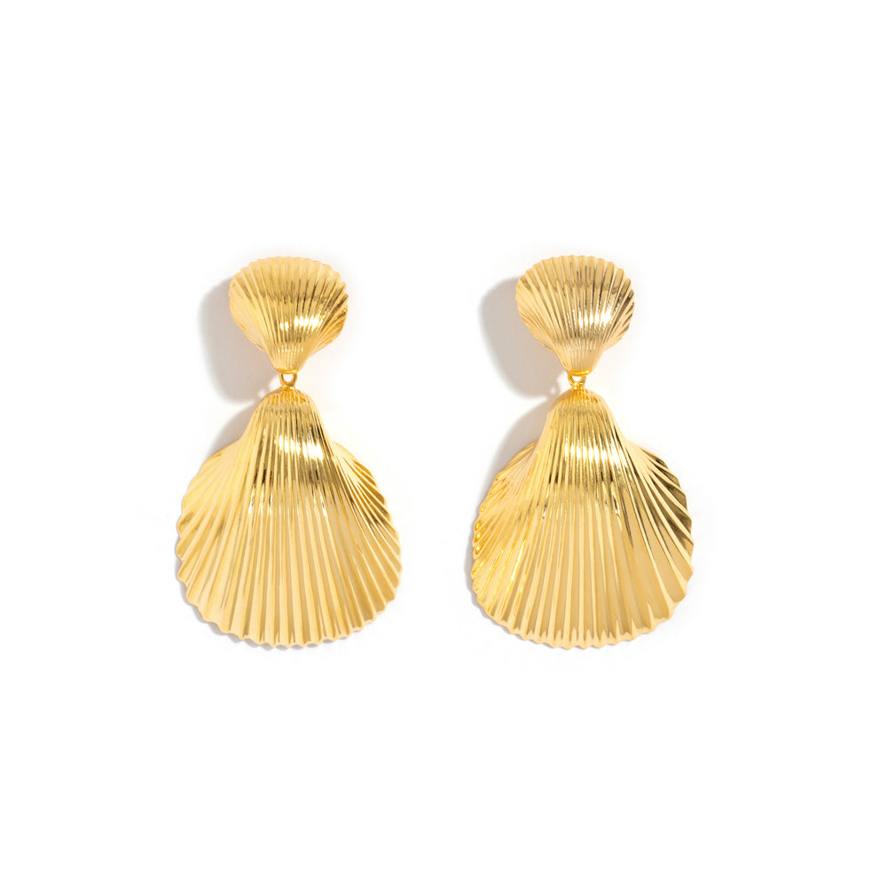 MARE MAXI EARRING IN 18K YELLOW GOLD PLATED SILVER