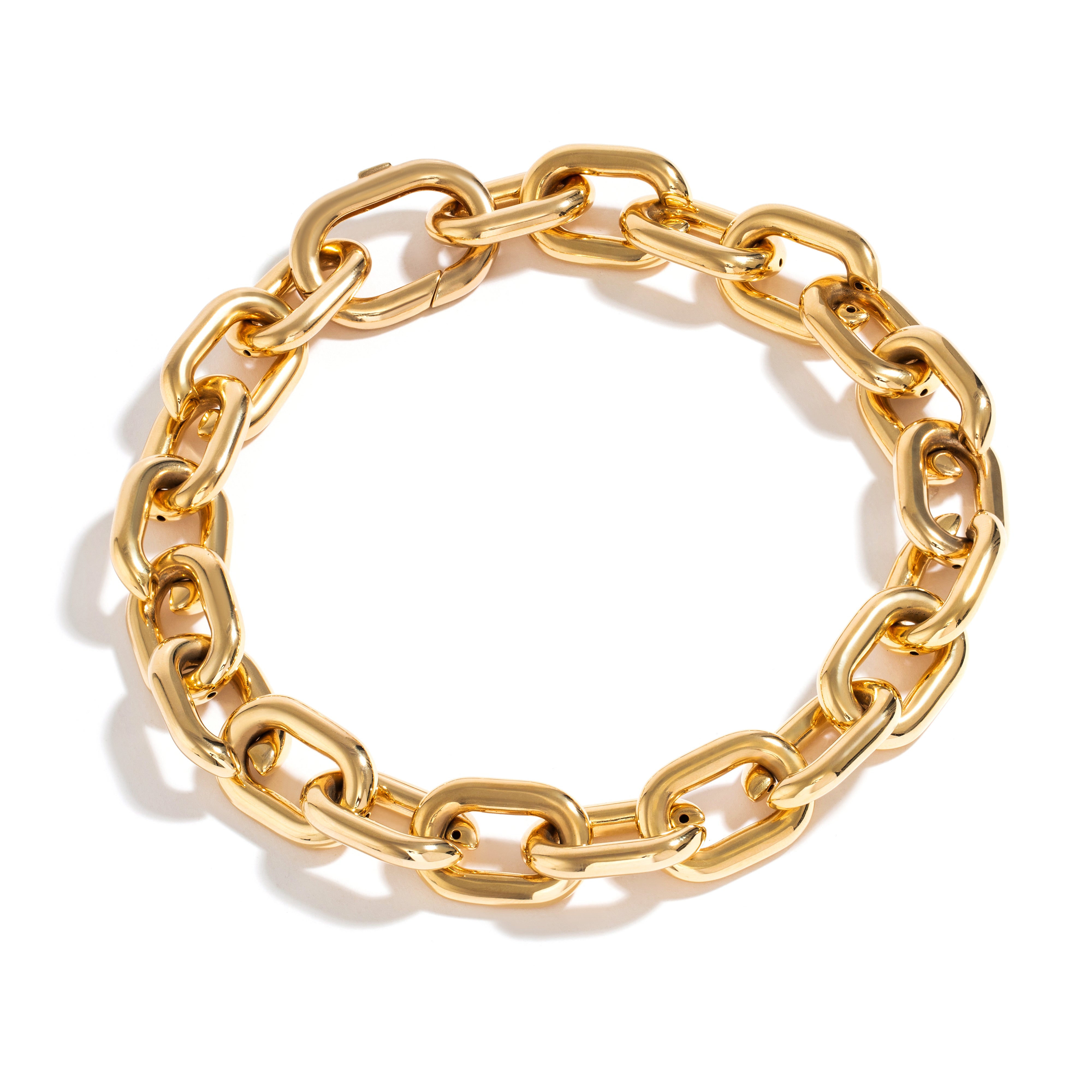 LARGE CHAIN NECKLACE IN 18K YELLOW GOLD PLATED SILVER