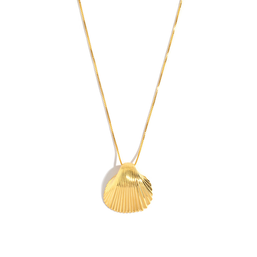 MARE SMALL SHELL NECKLACE IN 18K YELLOW GOLD PLATED SILVER