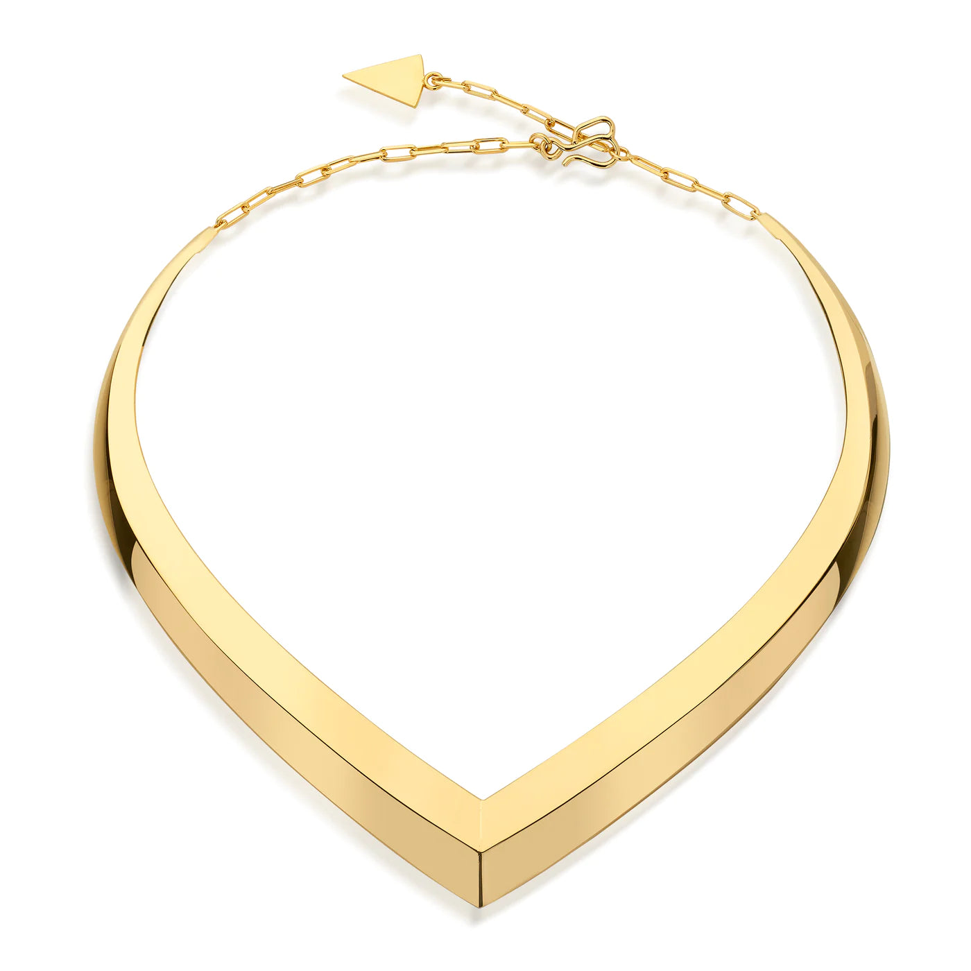 Rock Necklace With 18K Yellow Gold Plated Silver