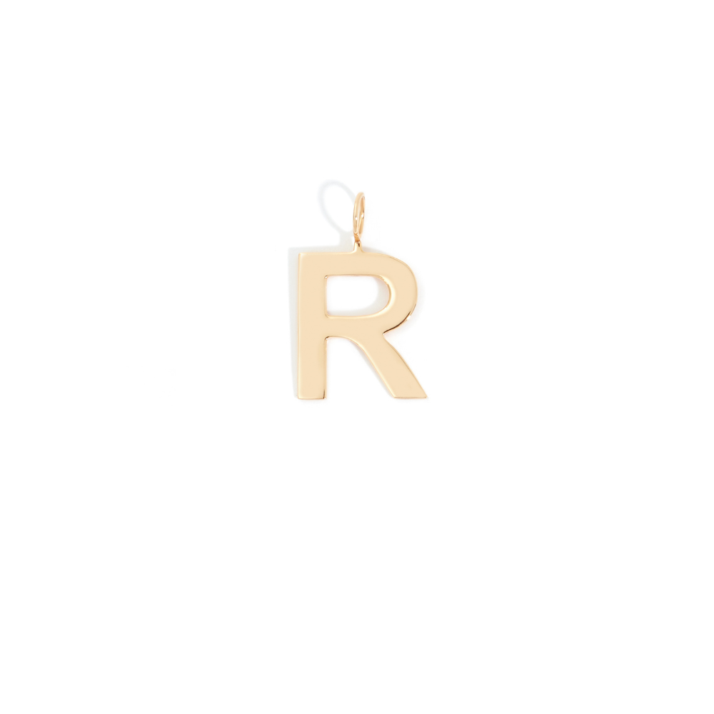 POP LARGE LETTER PENDANT IN 18K YELLOW GOLD PLATED SILVER