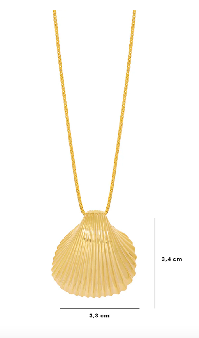 MARE MEDIUM SHELL NECKLACE IN 18K YELLOW GOLD PLATED SILVER