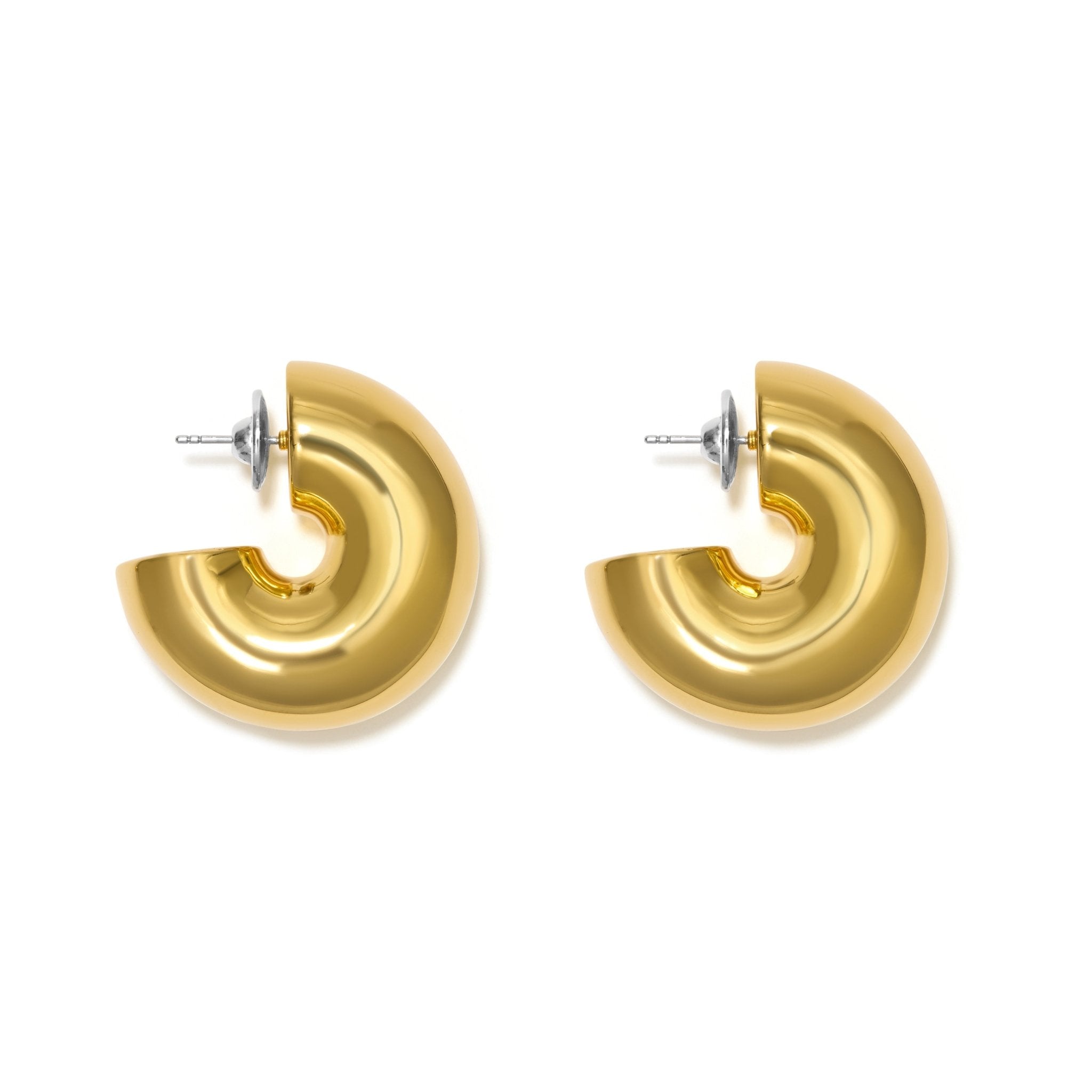 BOLD HOOP EARRING | 18K YELLOW GOLD PLATED SILVER