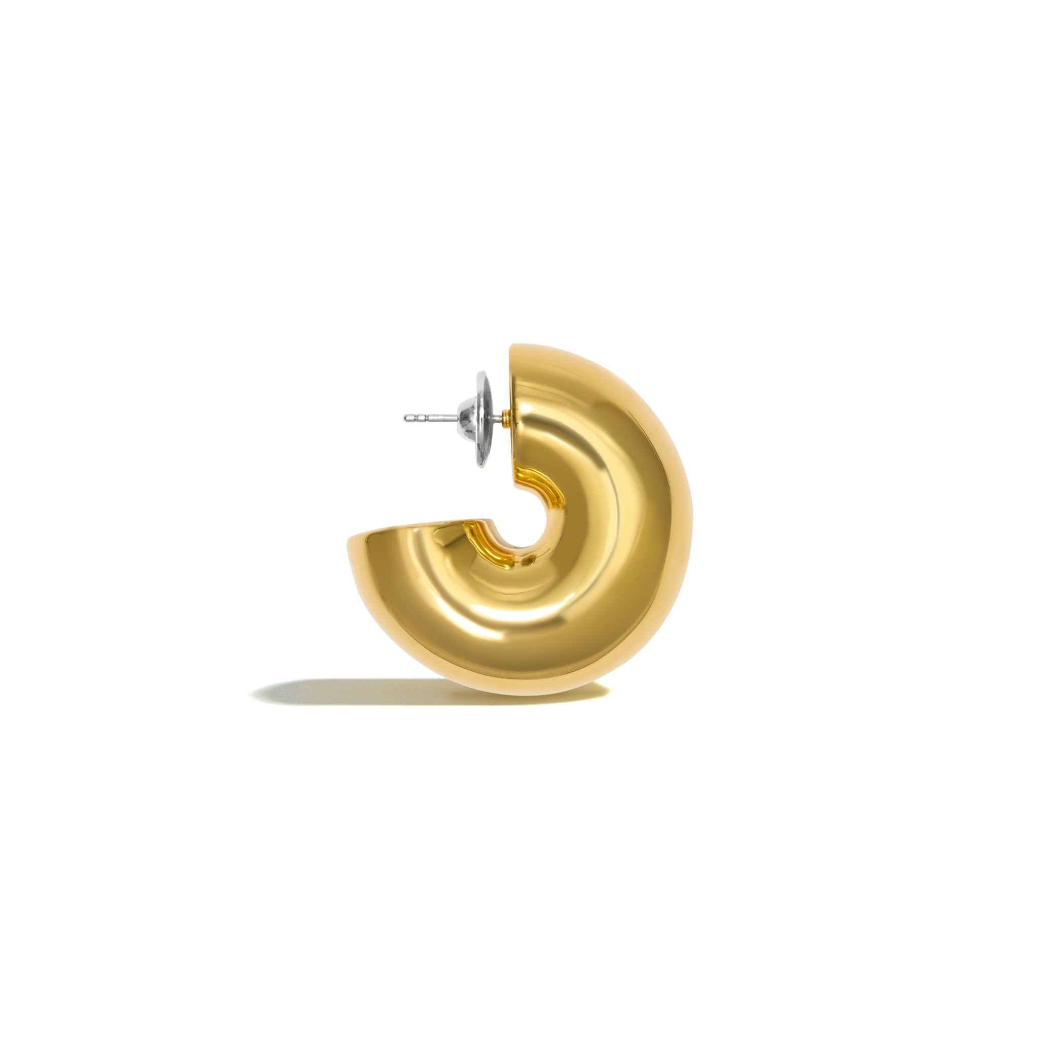 BOLD HOOP EARRING | 18K YELLOW GOLD PLATED SILVER